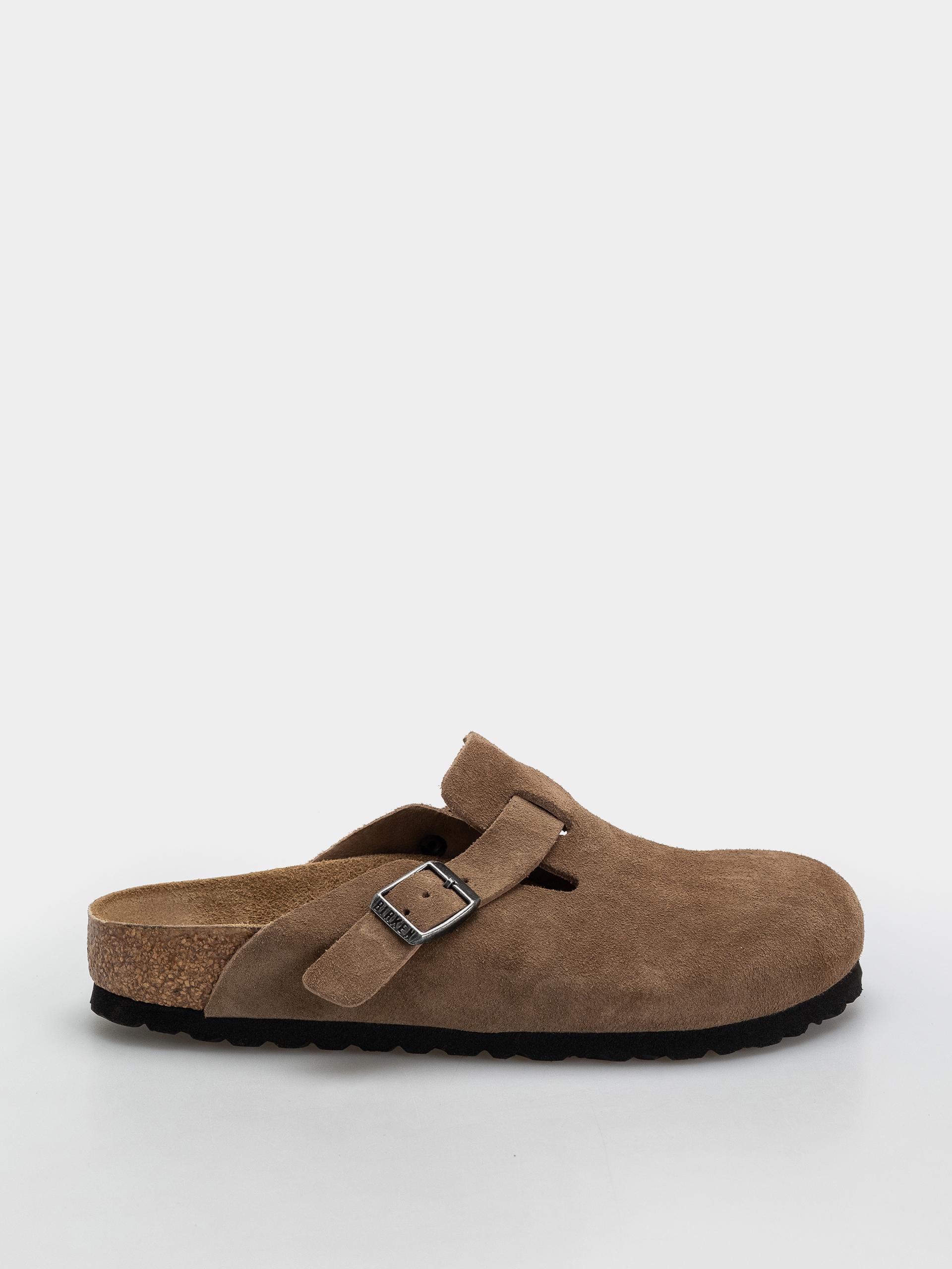 Шльопанці Birkenstock Boston Suede Leather Narrow (dark tea)