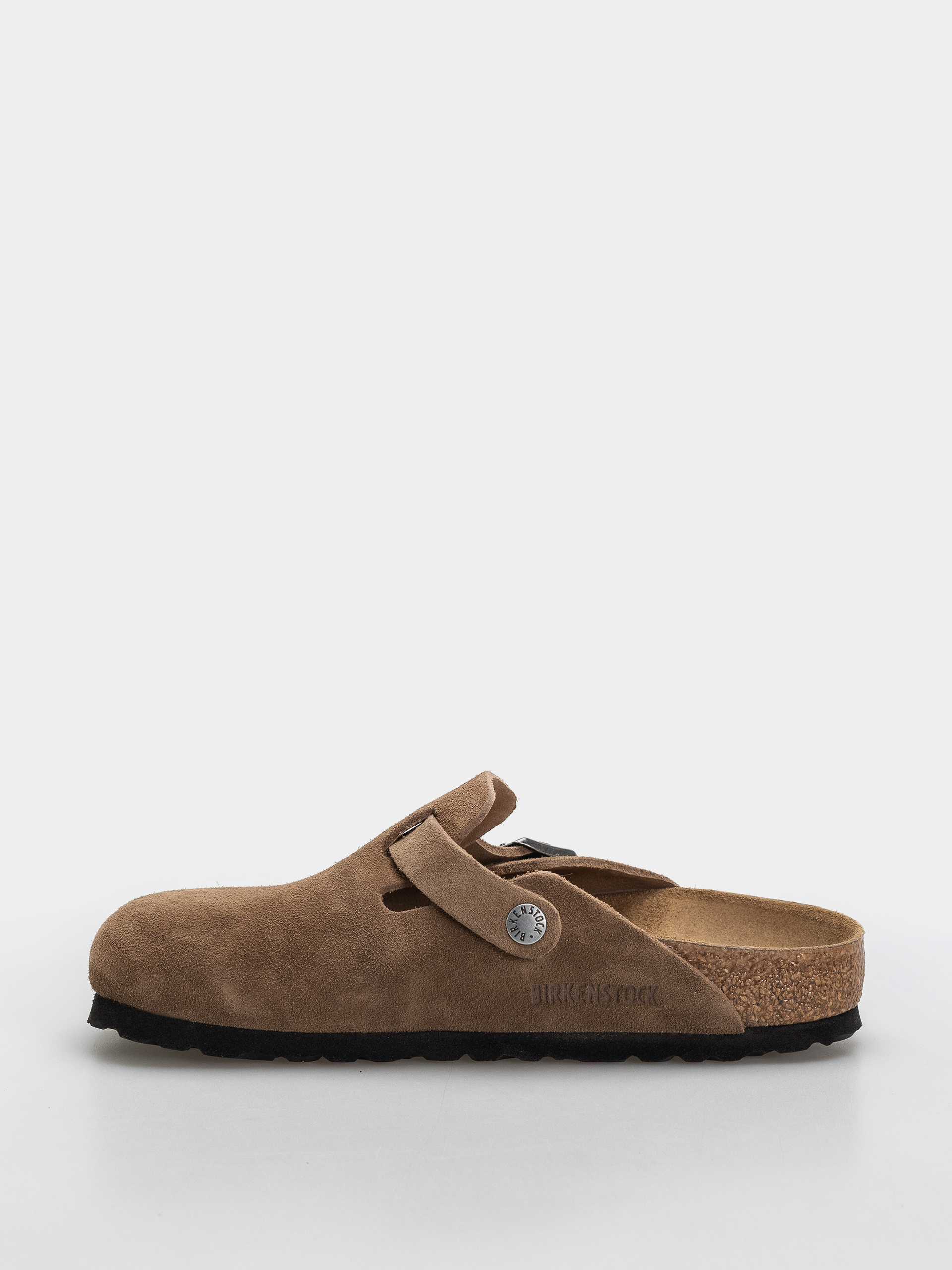 Шльопанці Birkenstock Boston Suede Leather Narrow (dark tea)