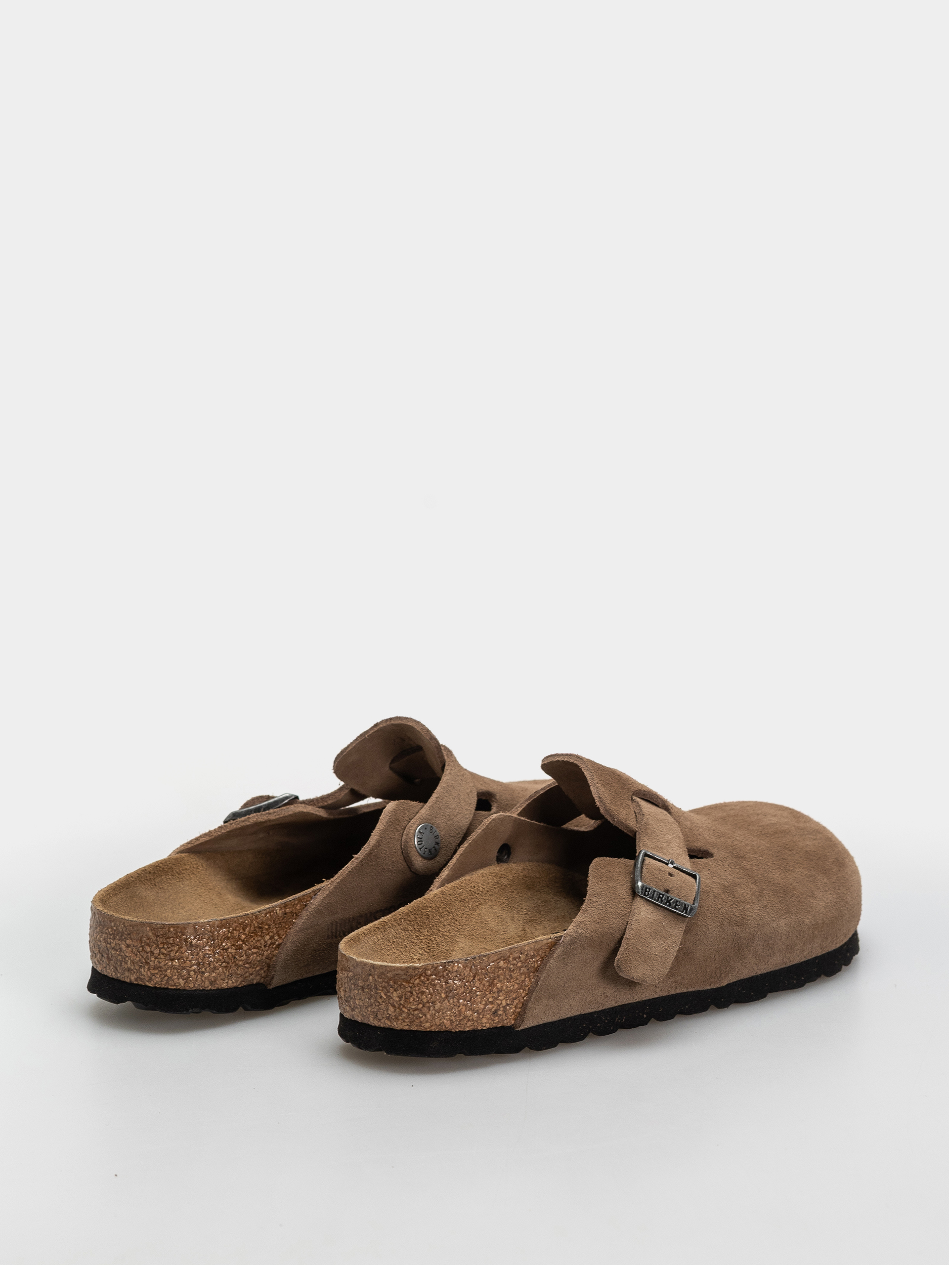 Шльопанці Birkenstock Boston Suede Leather Narrow (dark tea)