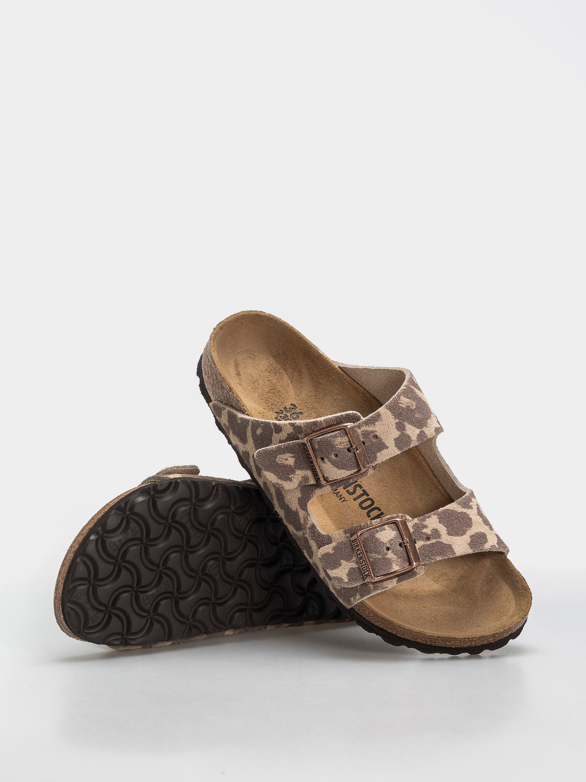Шльопанці Birkenstock Arizona Suede Leather Narrow (leo sandcastle)