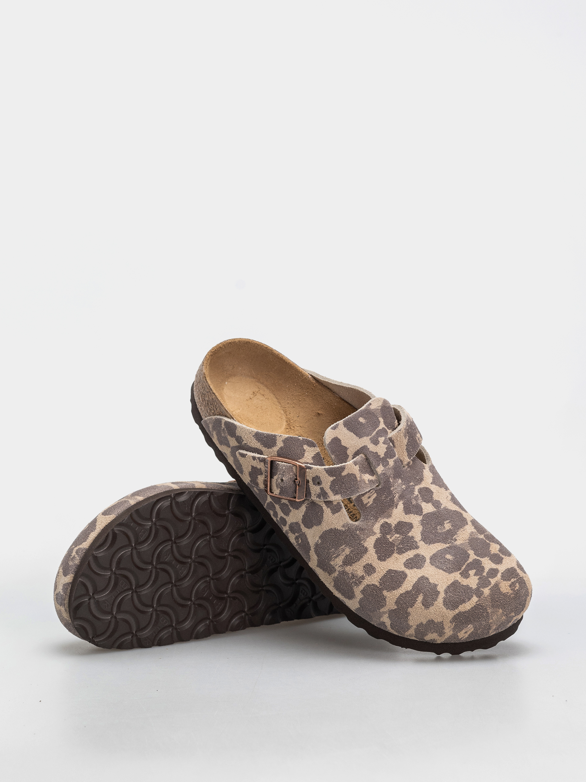 Шльопанці Birkenstock Boston Suede Leather Narrow (leo sandcastle)