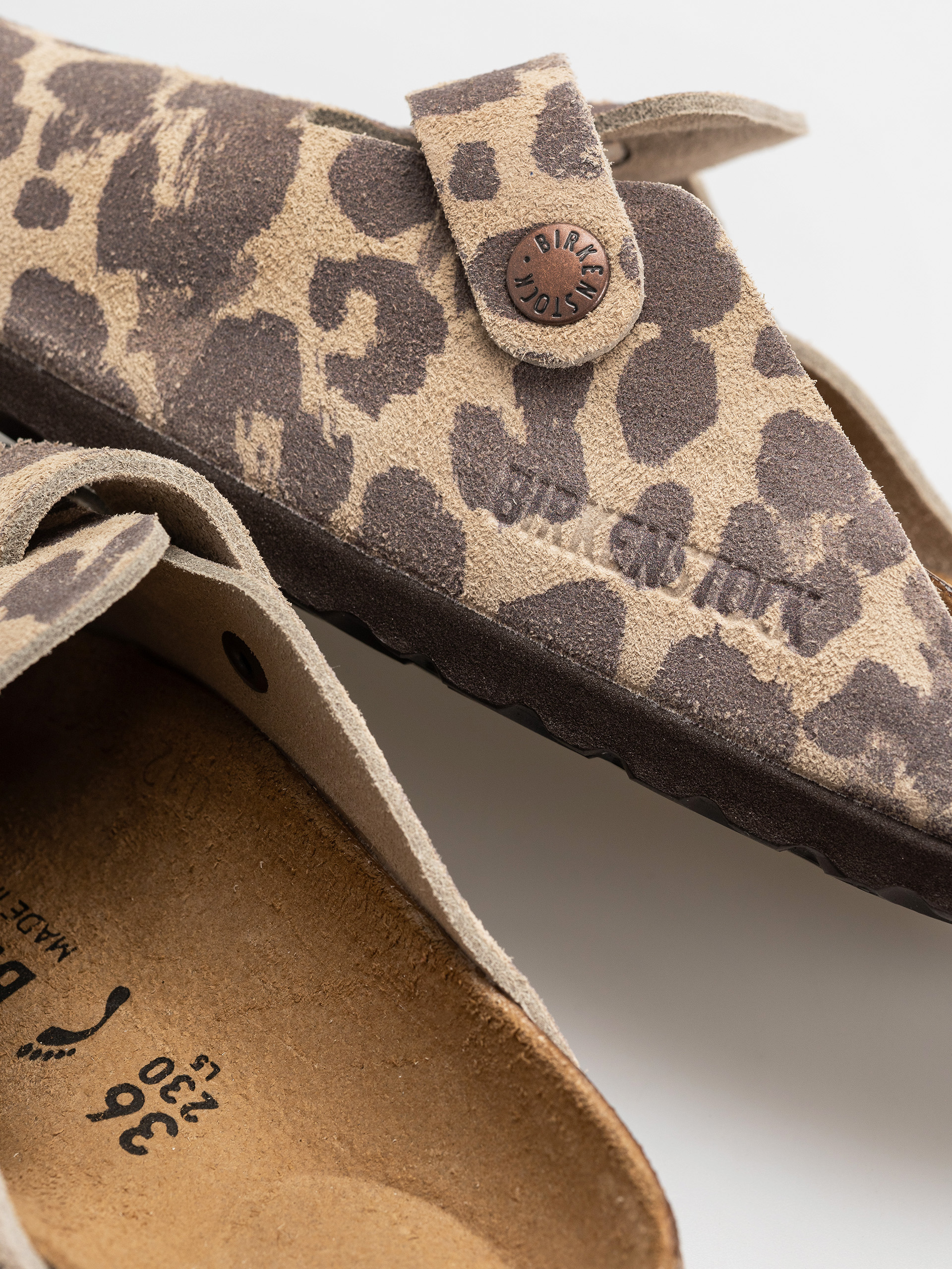 Шльопанці Birkenstock Boston Suede Leather Narrow (leo sandcastle)