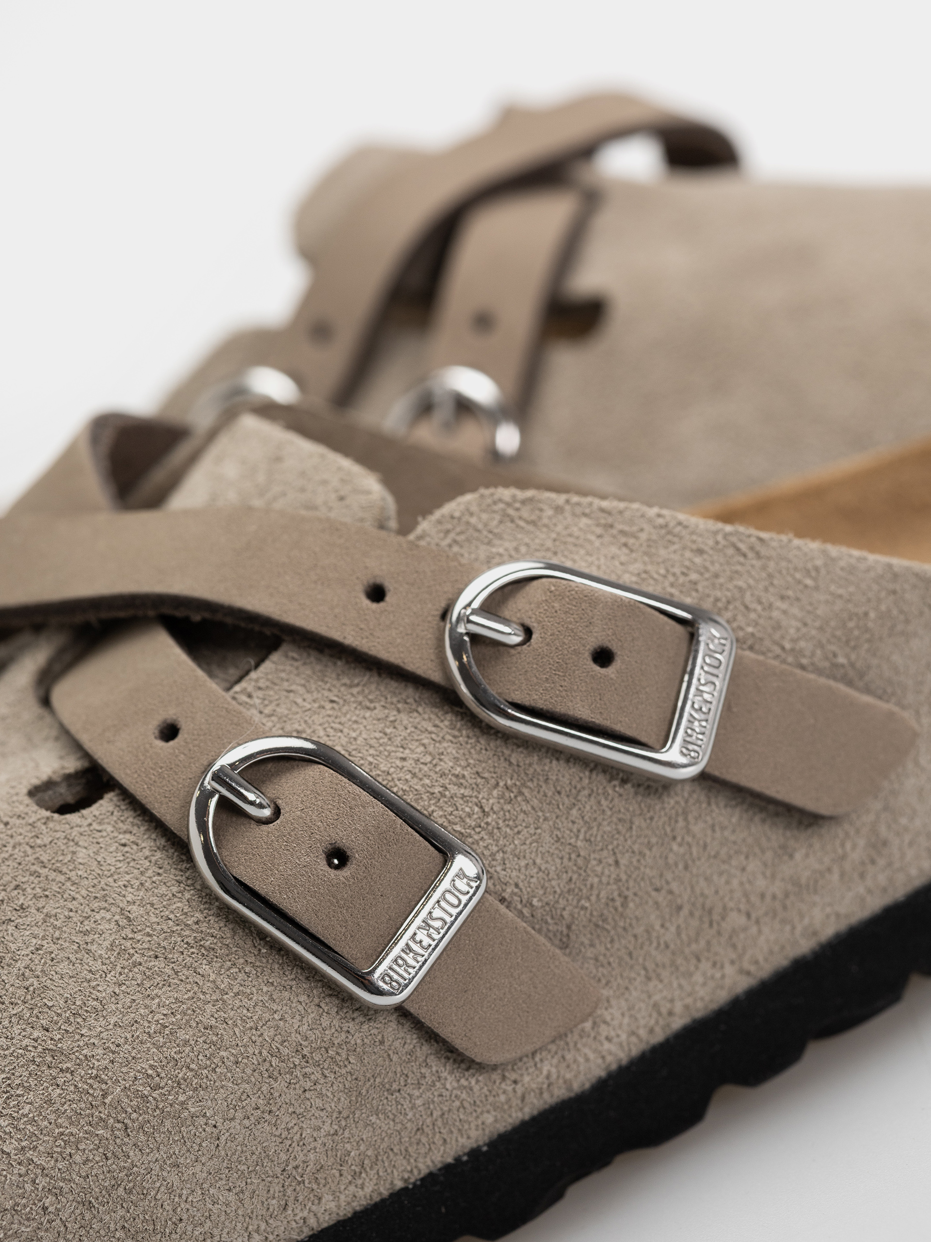 Шльопанці Birkenstock Blair Suede Leather Narrow Wmn (taupe)