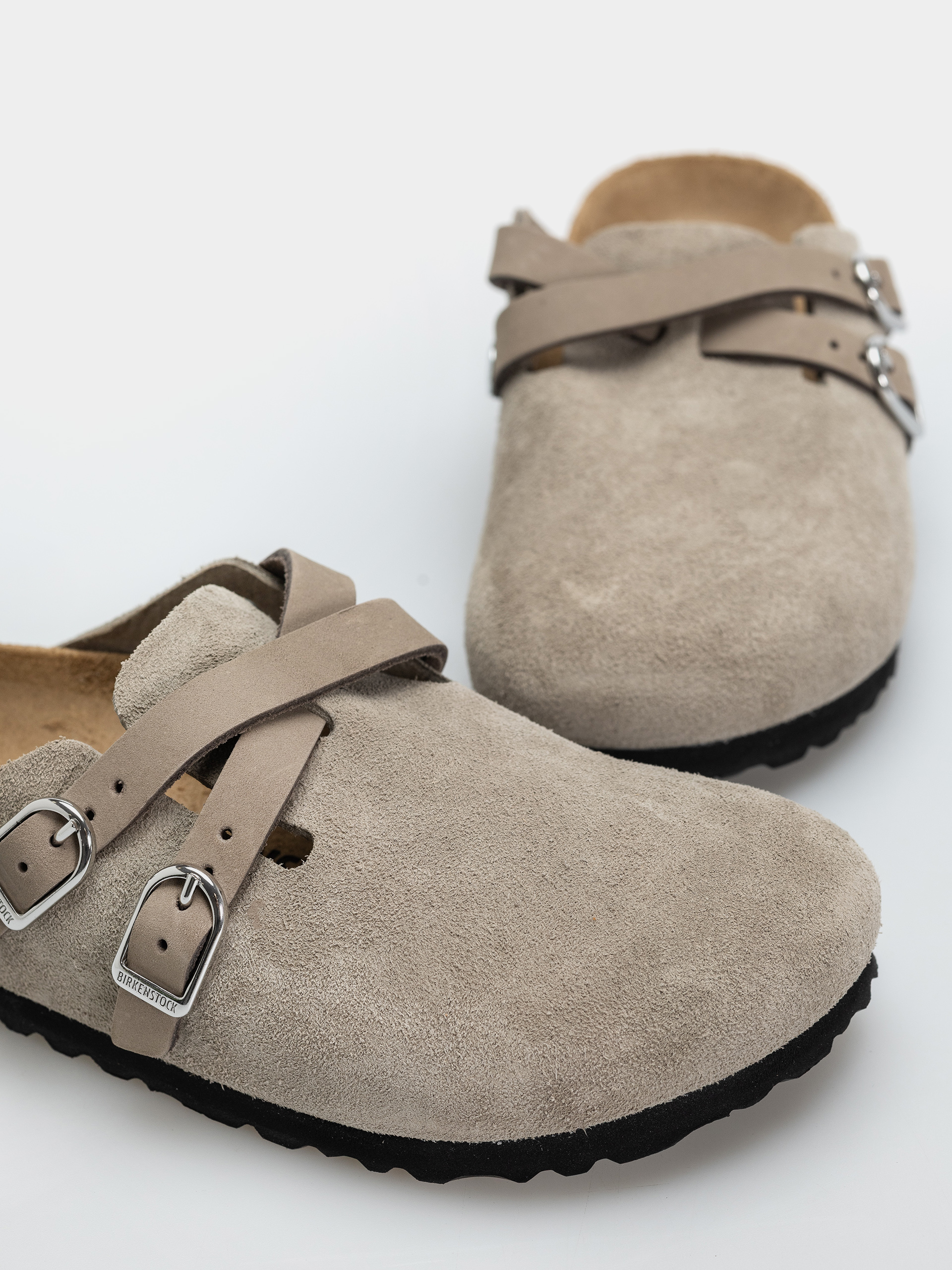 Шльопанці Birkenstock Blair Suede Leather Narrow Wmn (taupe)