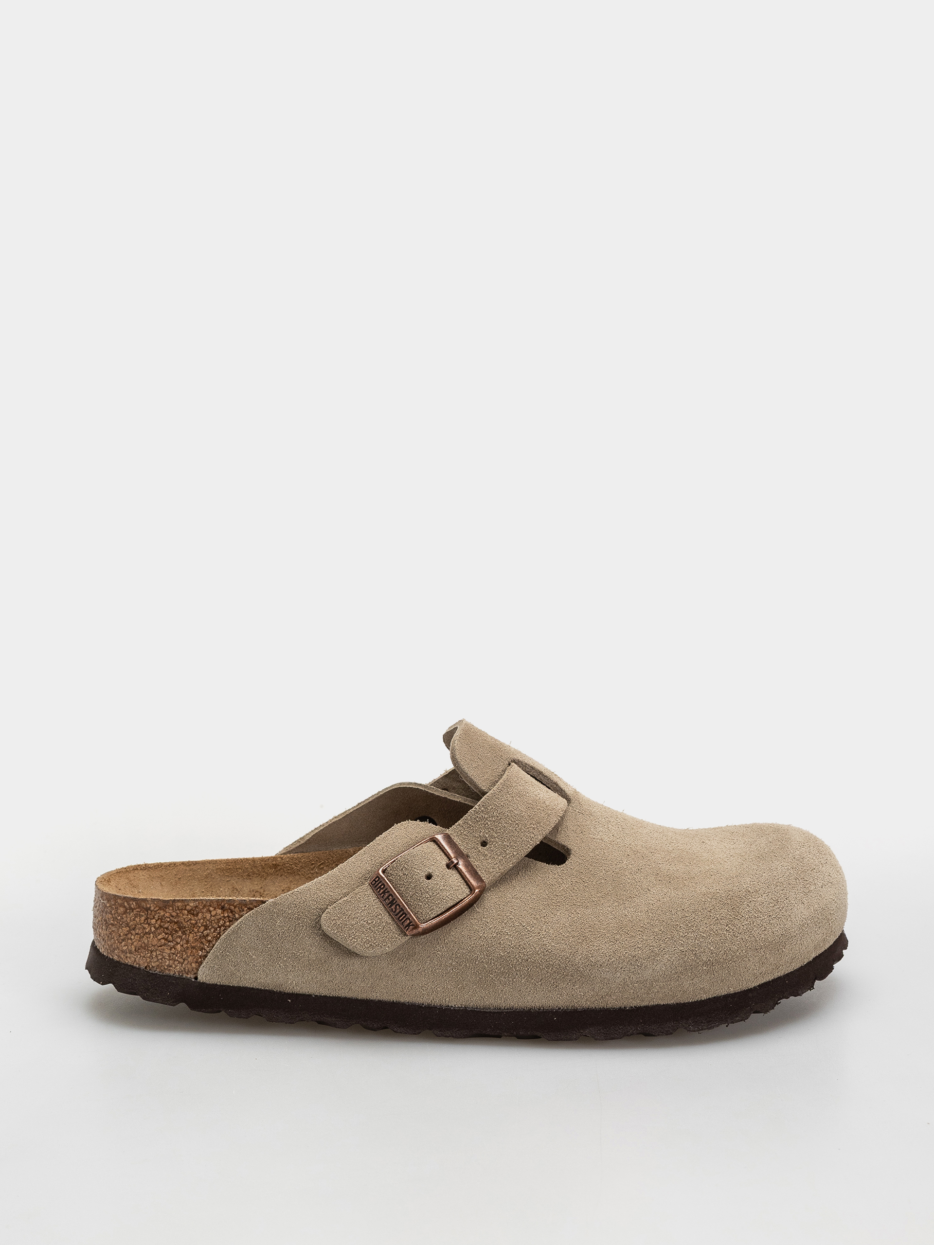 Шльопанці Birkenstock Boston Soft Footbed Suede Leather Narrow (taupe)