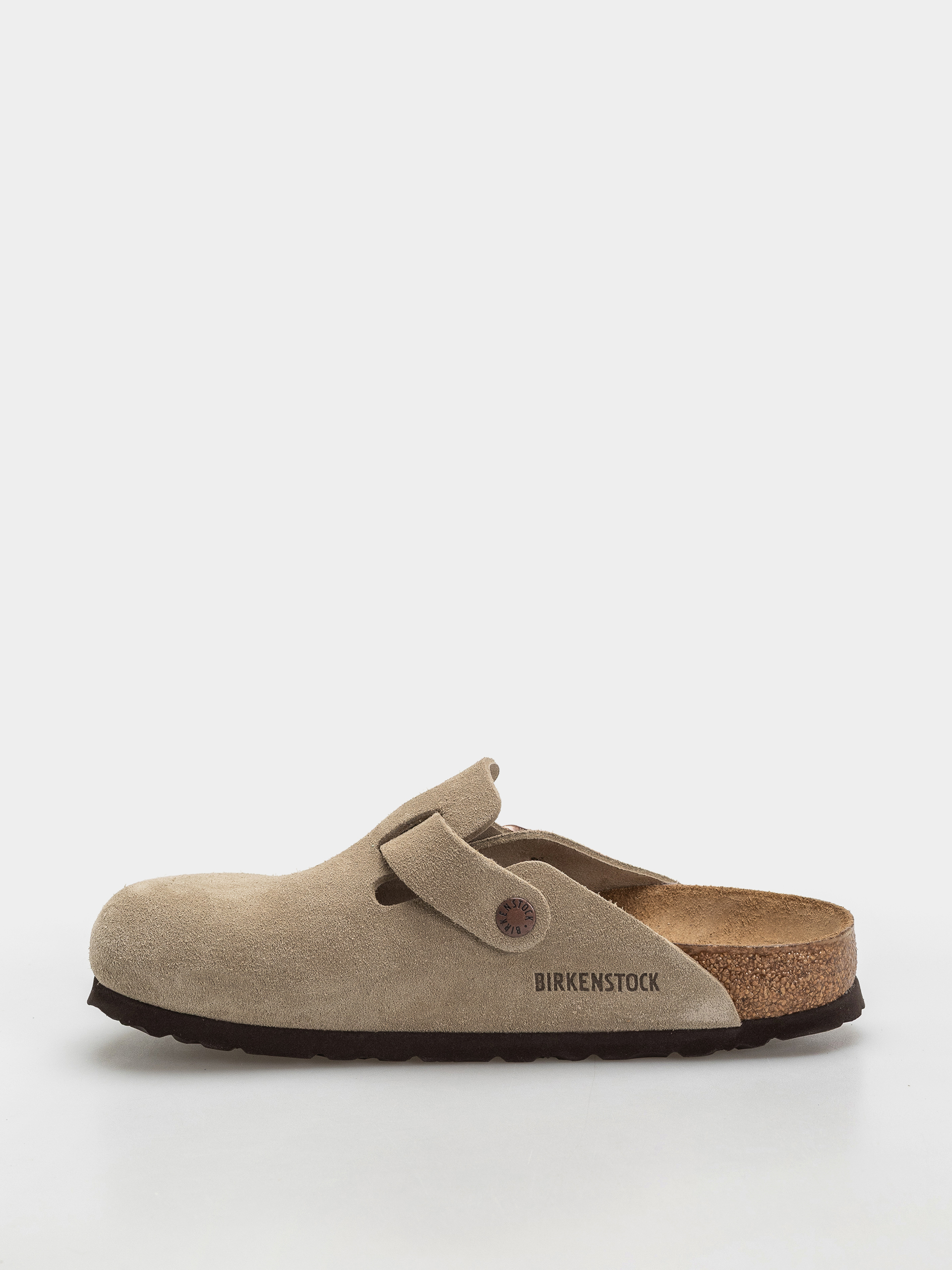 Шльопанці Birkenstock Boston Soft Footbed Suede Leather Narrow (taupe)