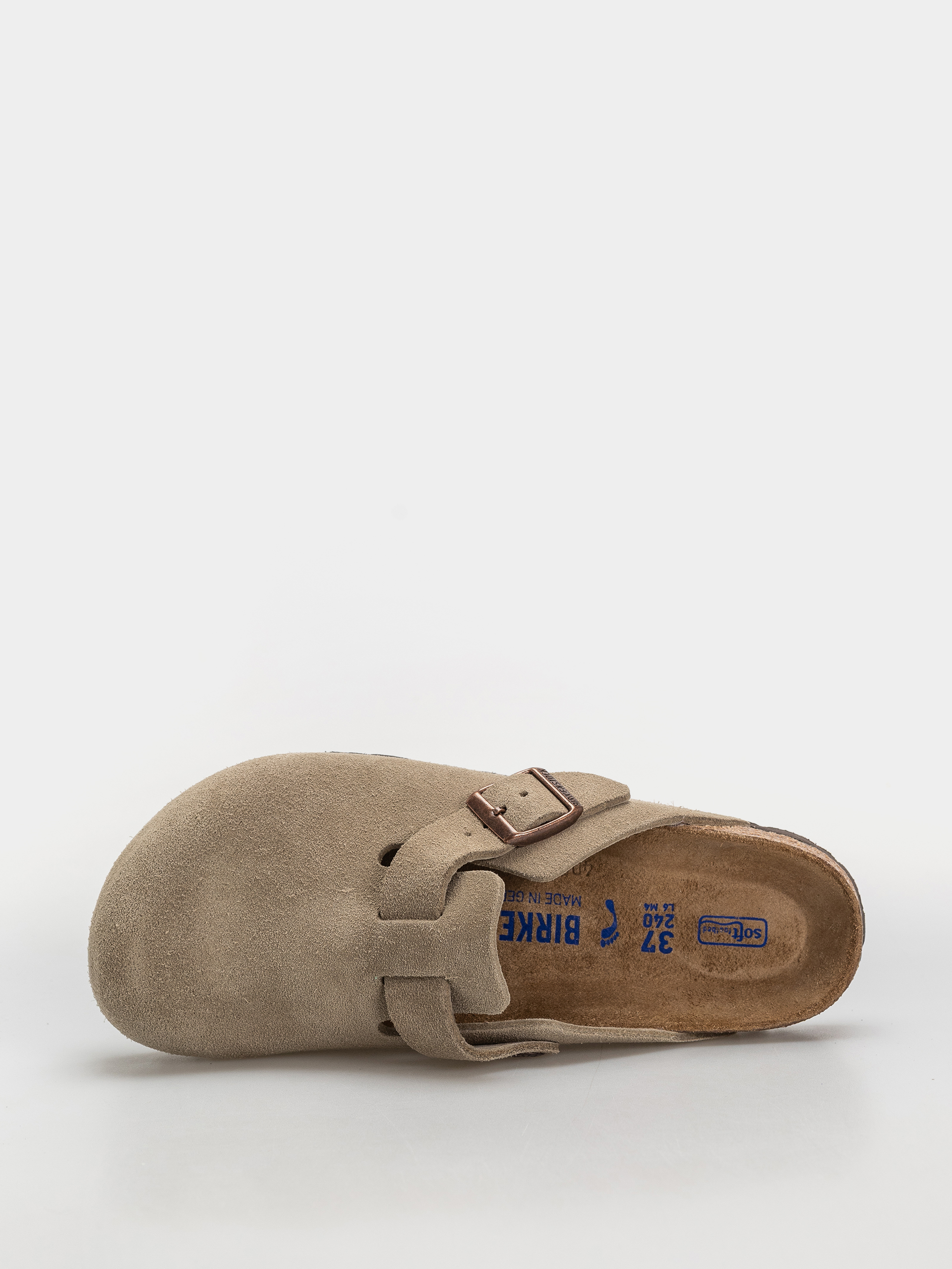 Шльопанці Birkenstock Boston Soft Footbed Suede Leather Narrow (taupe)