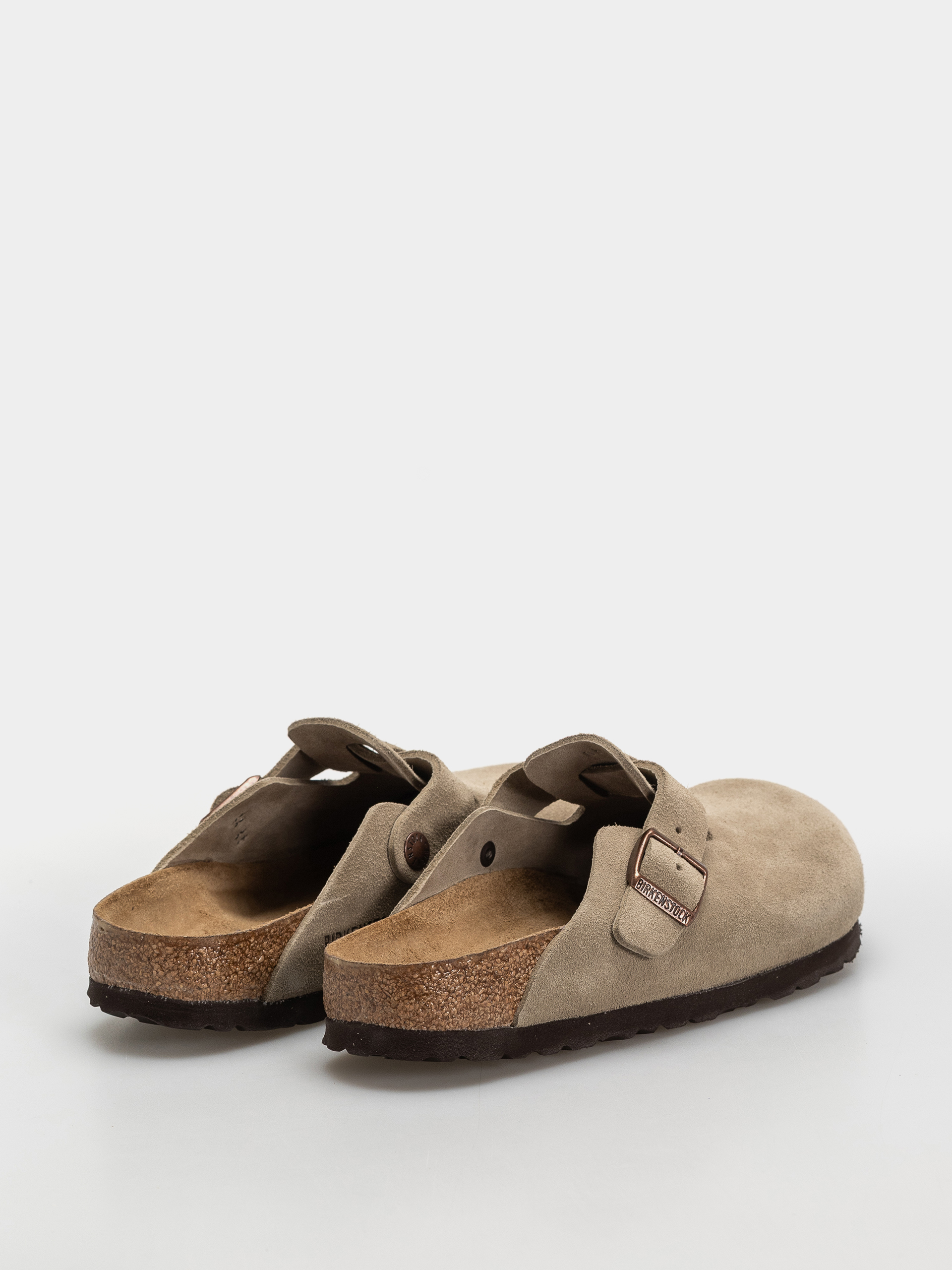 Шльопанці Birkenstock Boston Soft Footbed Suede Leather Narrow (taupe)
