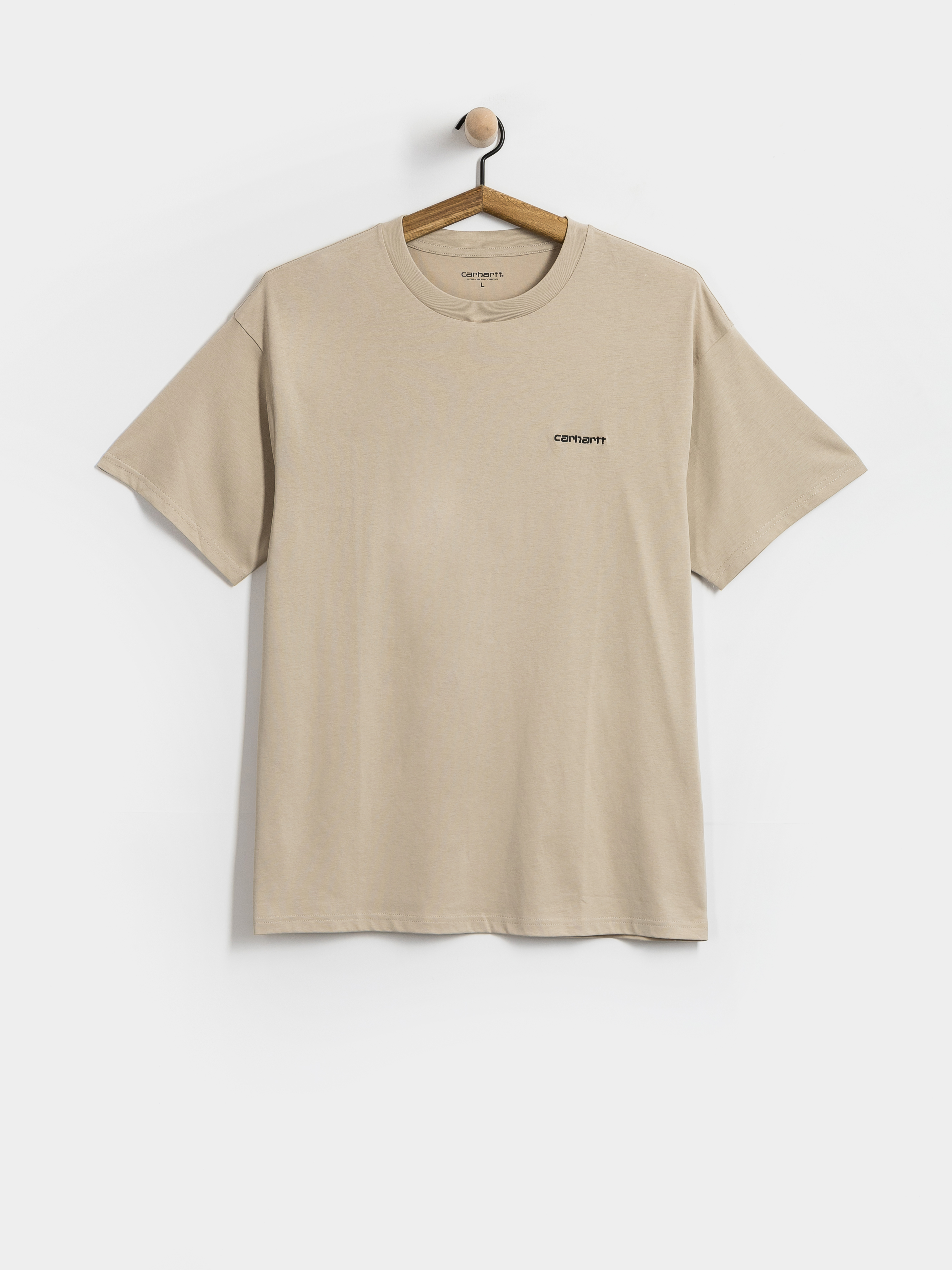 Футболка Carhartt WIP Script Embroidery (fleur de sel/black)
