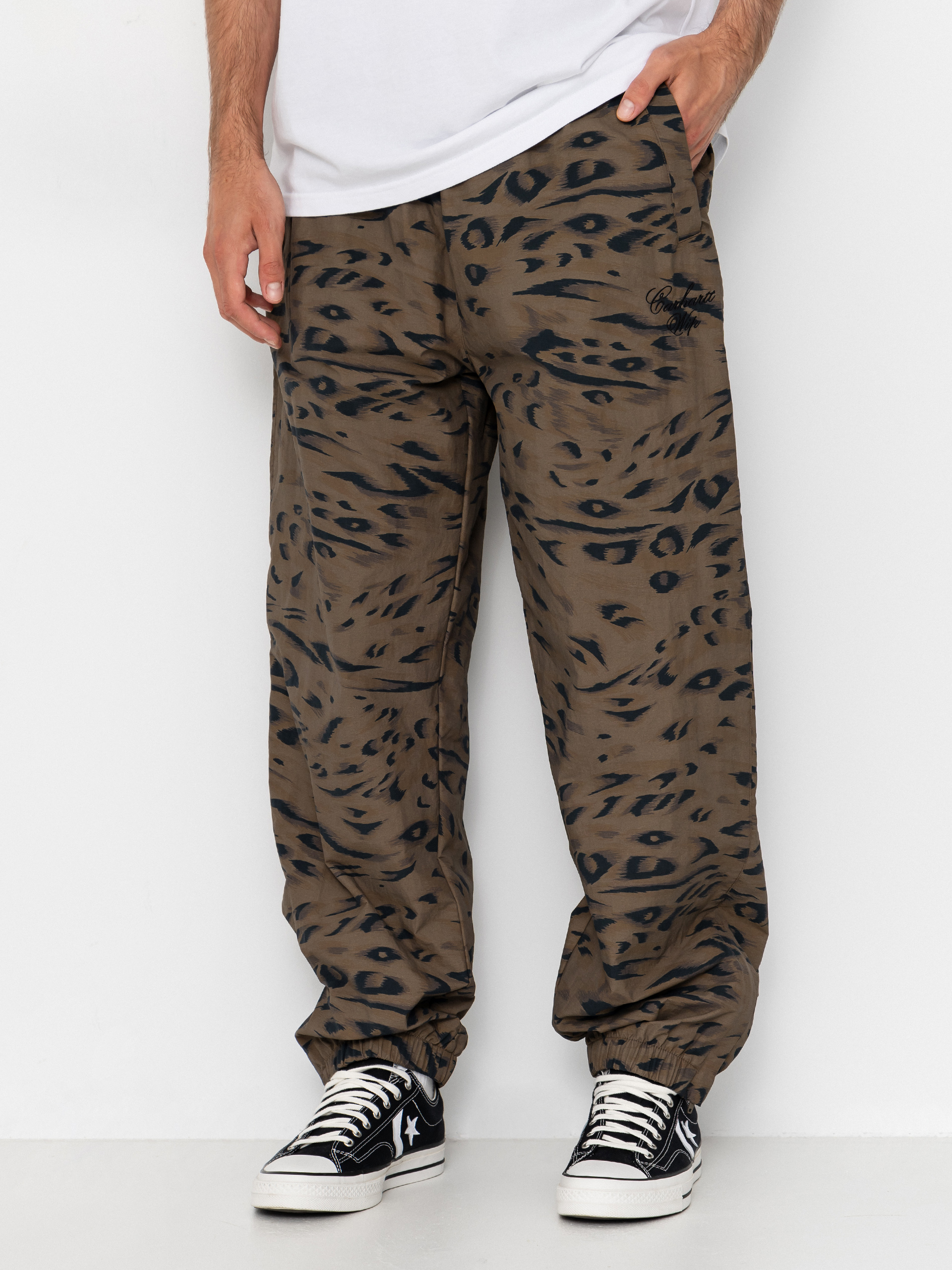 Штани Carhartt WIP Travon (duck feather print cypress/black)