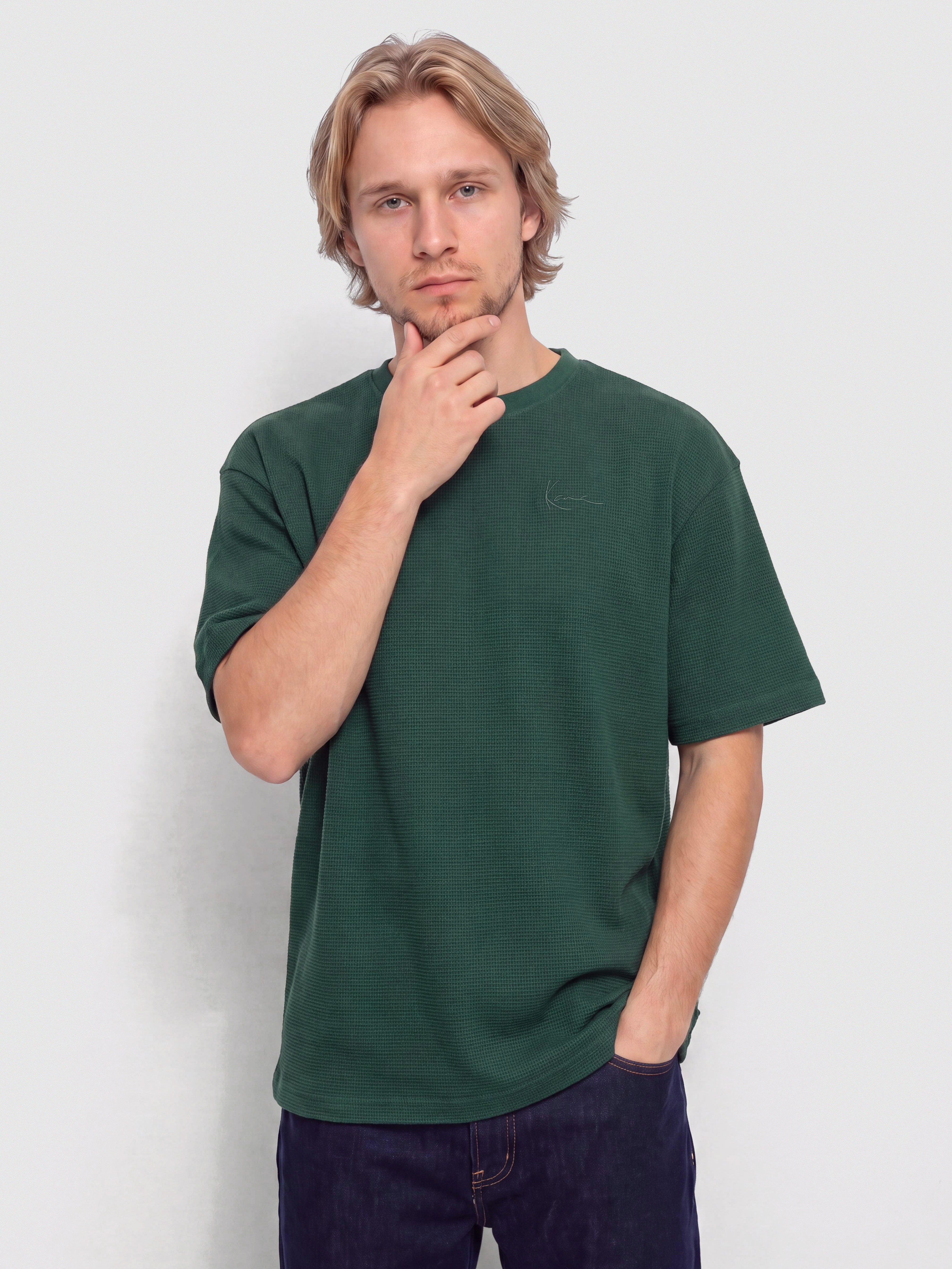Футболка Karl Kani Signature Waffle (green)