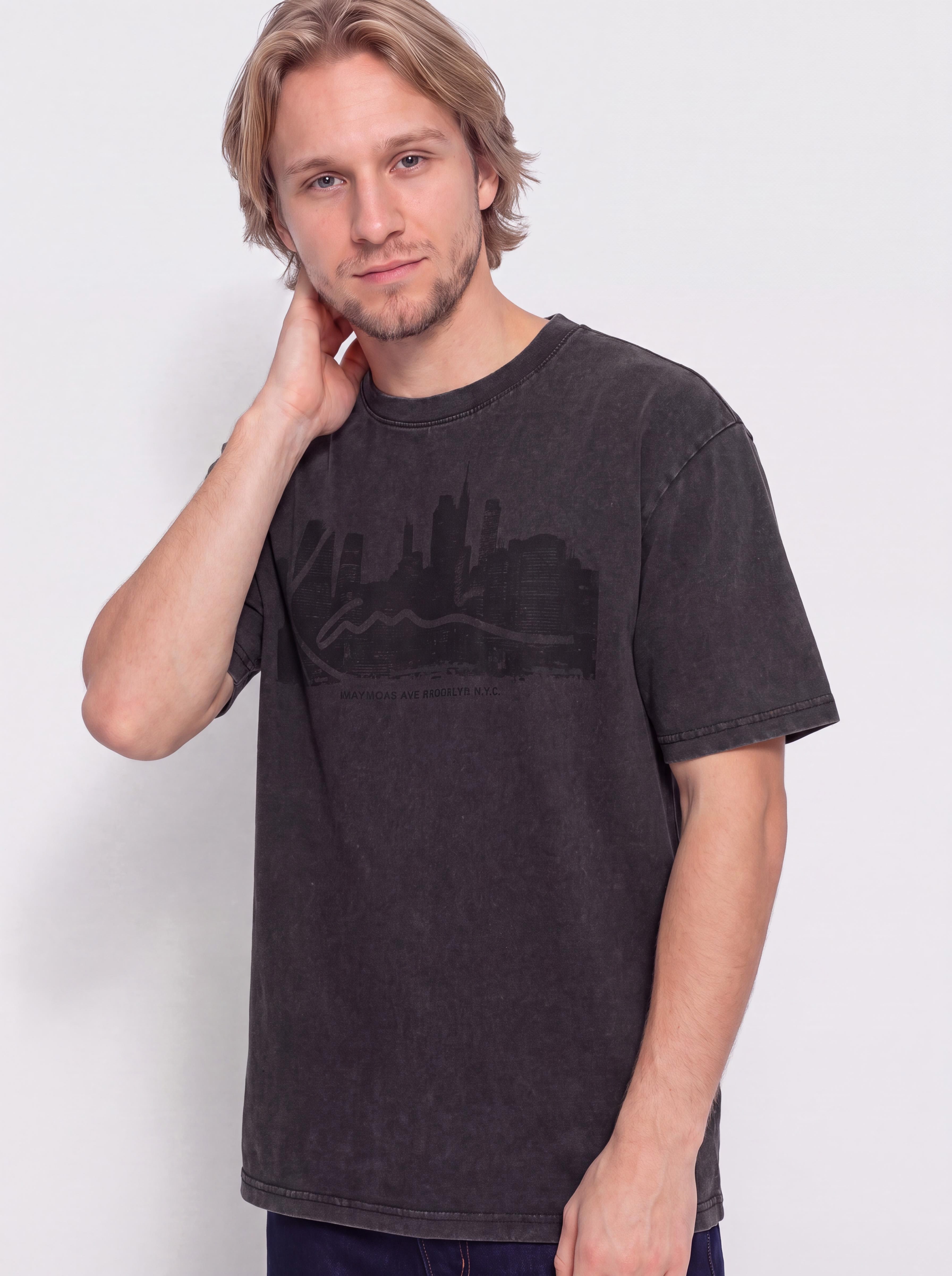Футболка Karl Kani Signature Skyline Washed Boxy (black)