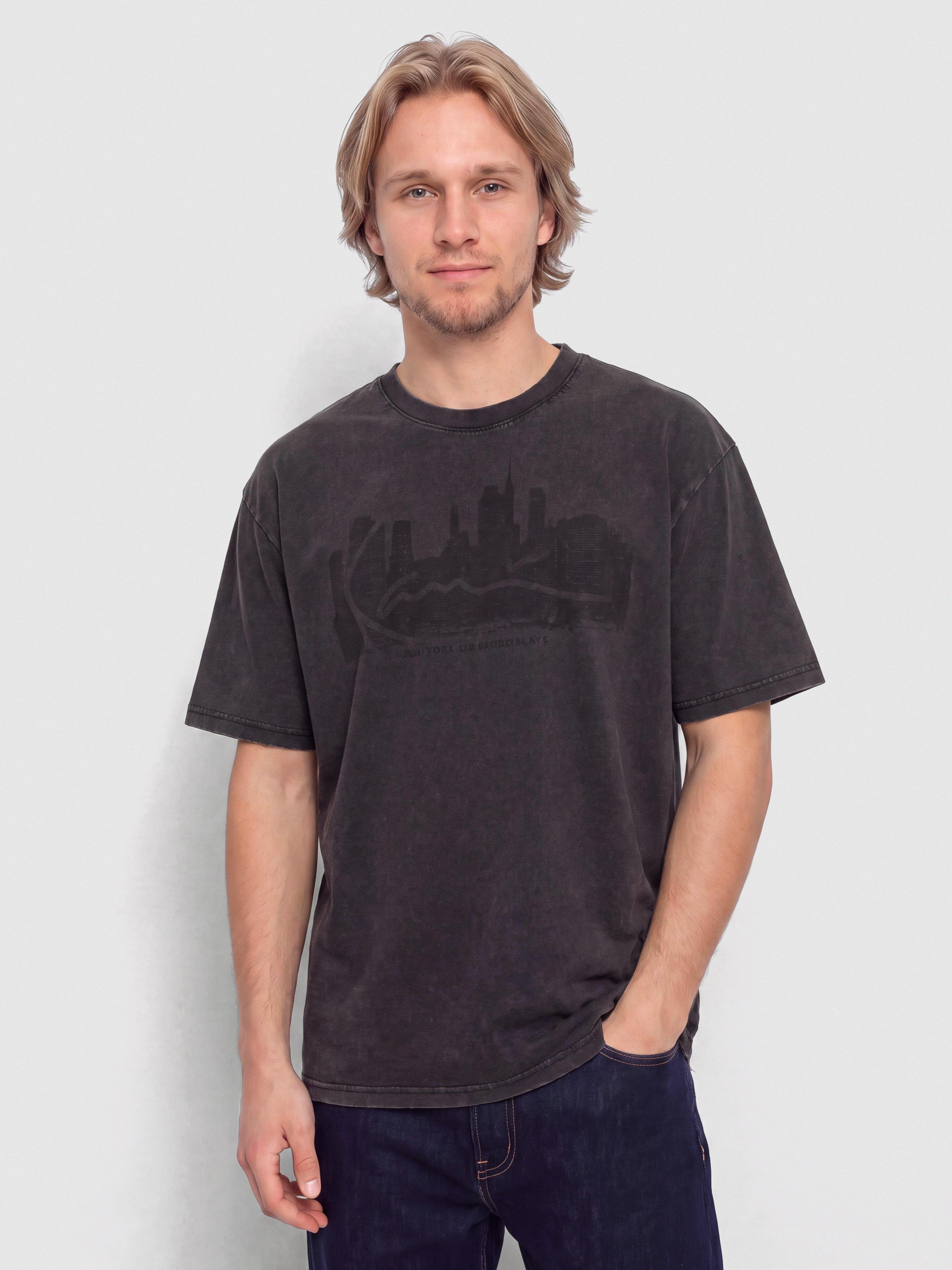 Футболка Karl Kani Signature Skyline Washed Boxy (black)