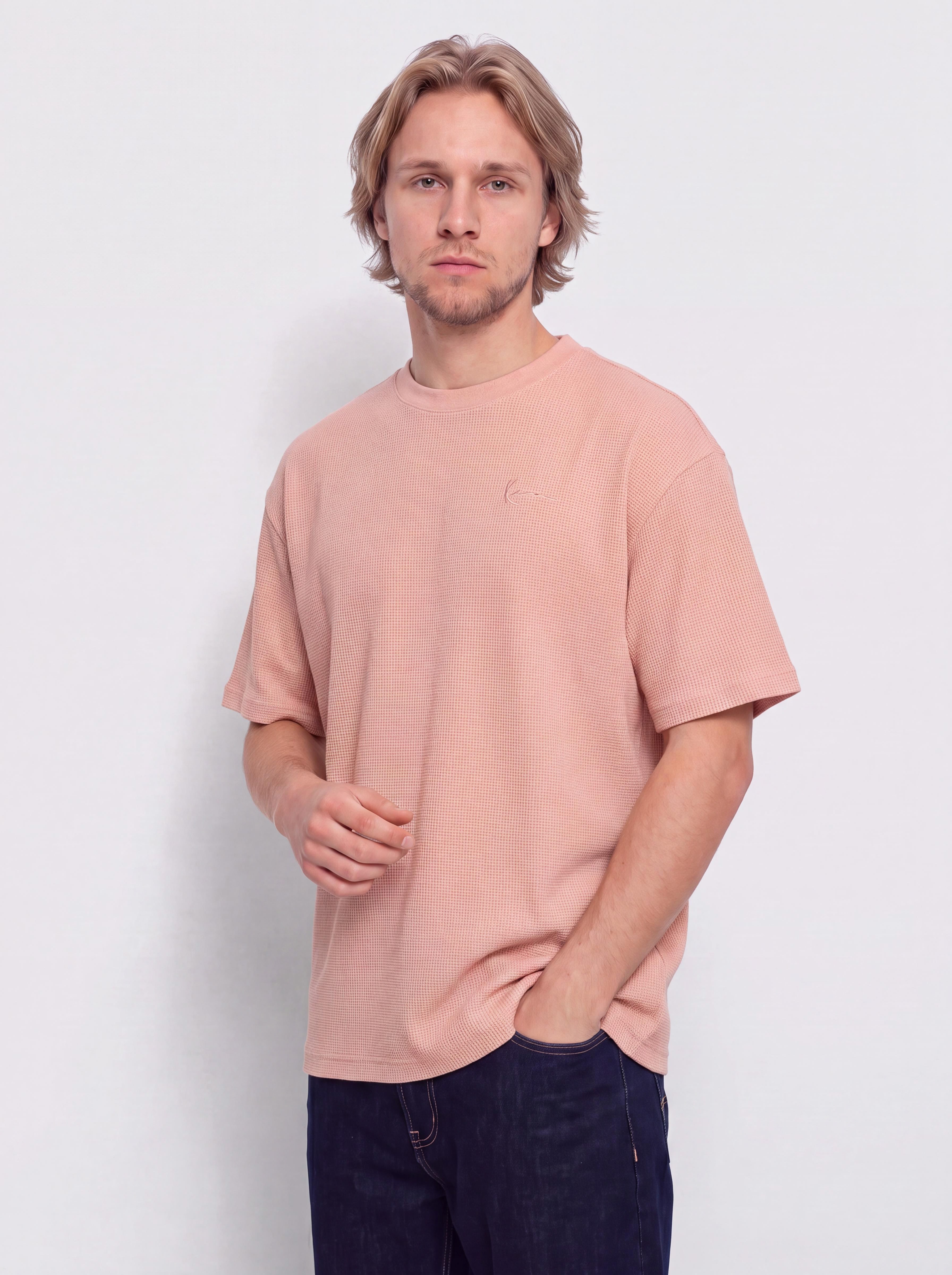 Футболка Karl Kani Signature Waffle Oversized (pink)
