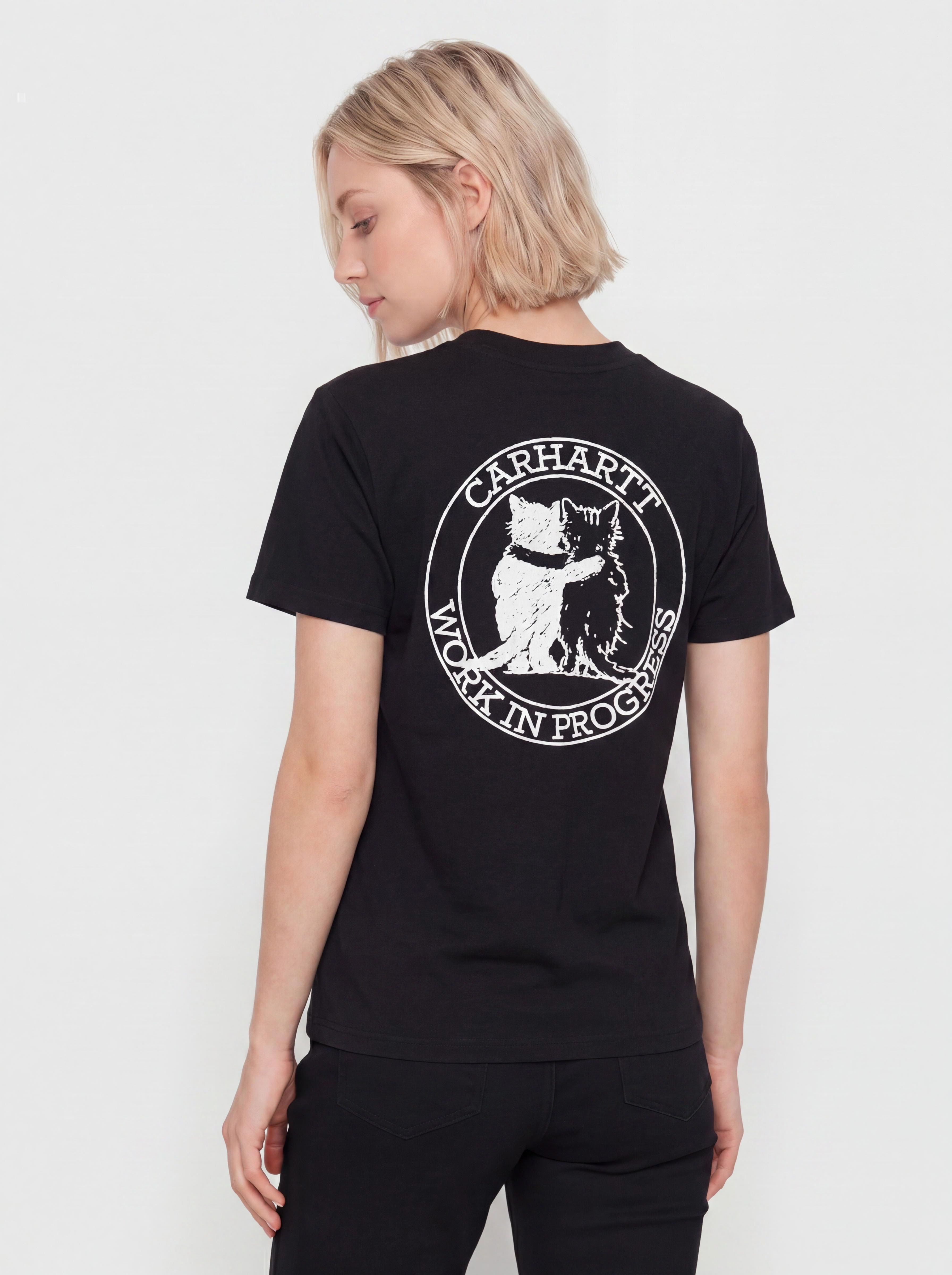 Футболка Carhartt WIP Hugging Cats Wmn (black)