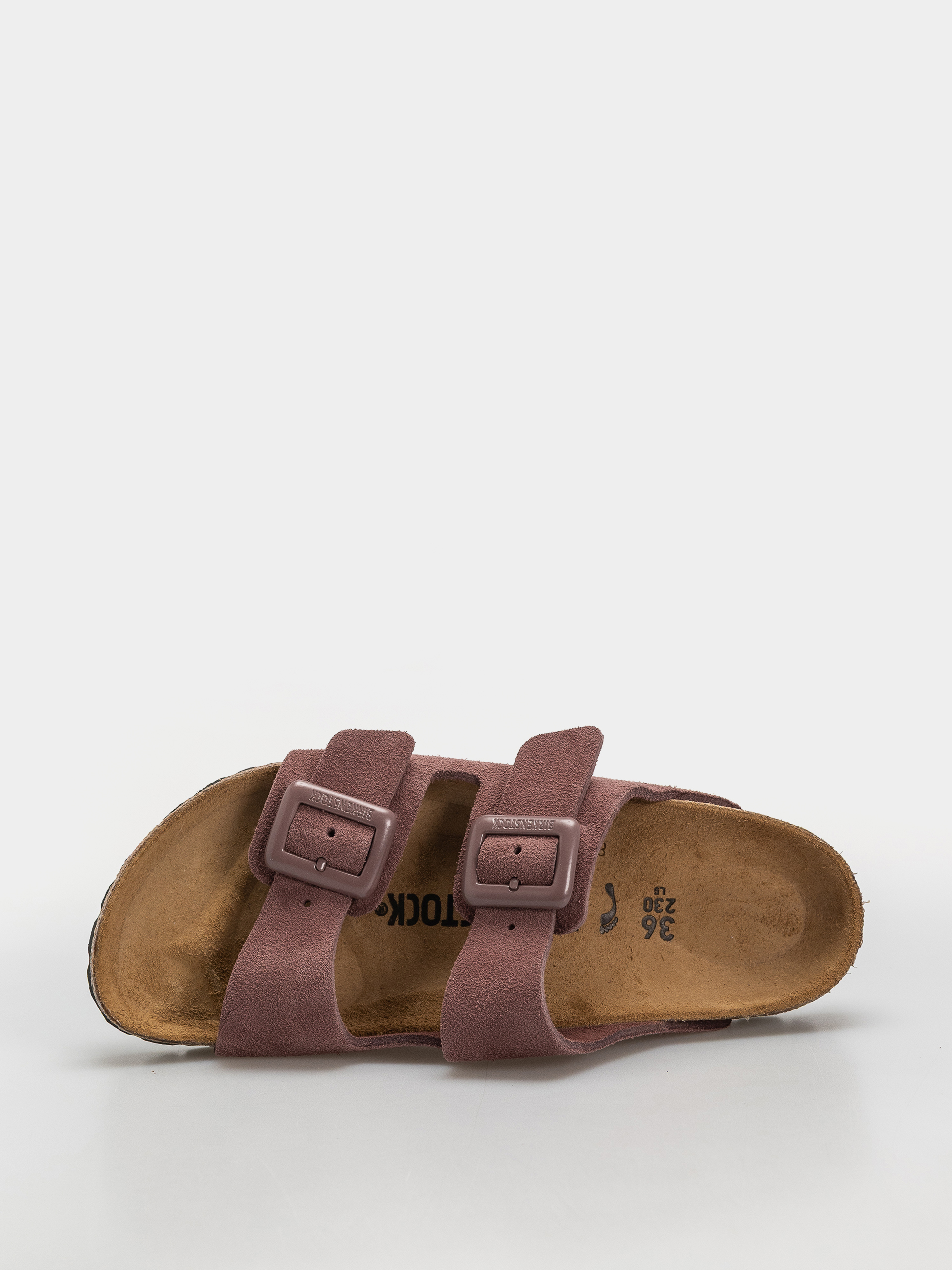 Шльопанці Birkenstock Arizona Suede Leather Cushion Buckle Narrow Wmn (pepper)