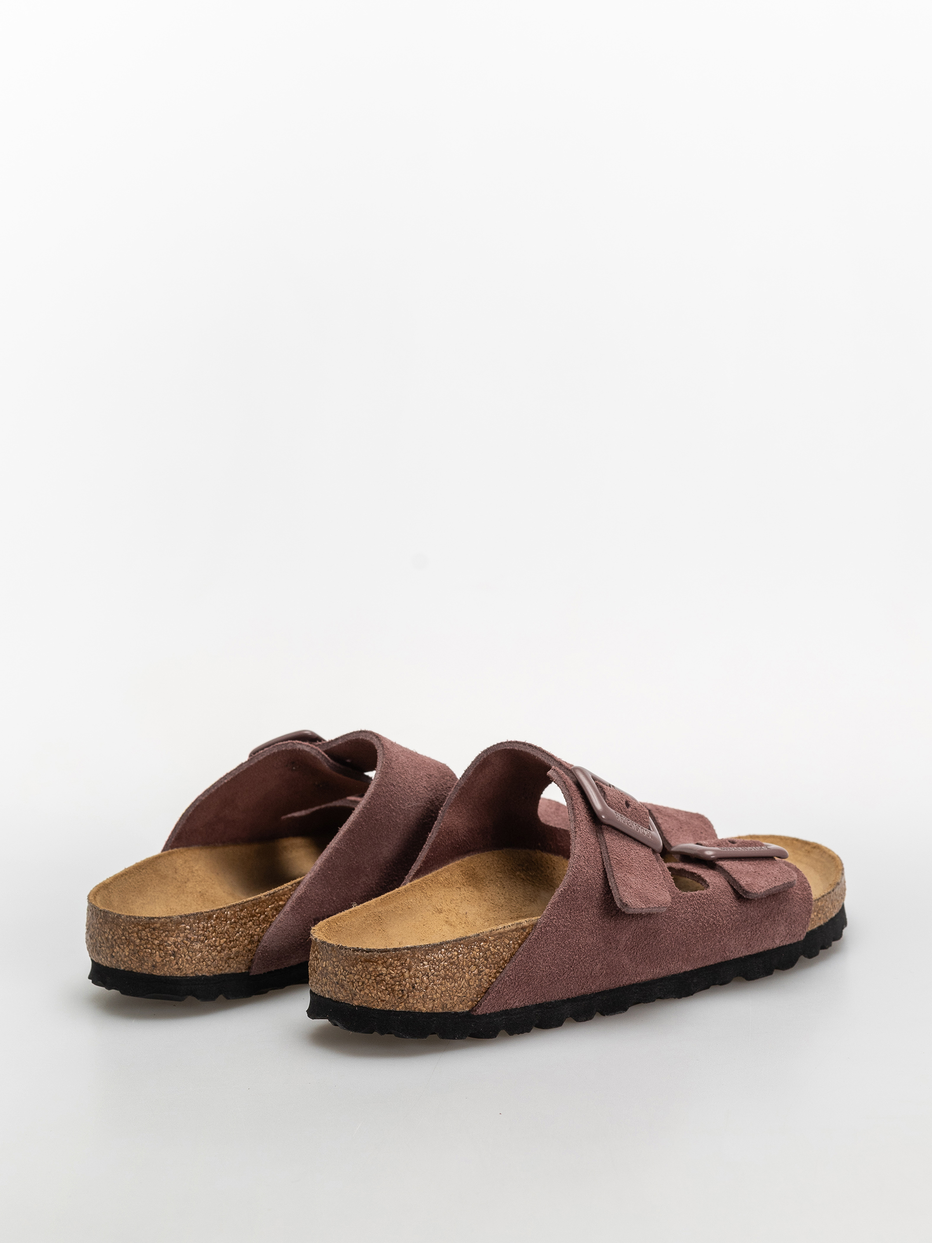 Шльопанці Birkenstock Arizona Suede Leather Cushion Buckle Narrow Wmn (pepper)