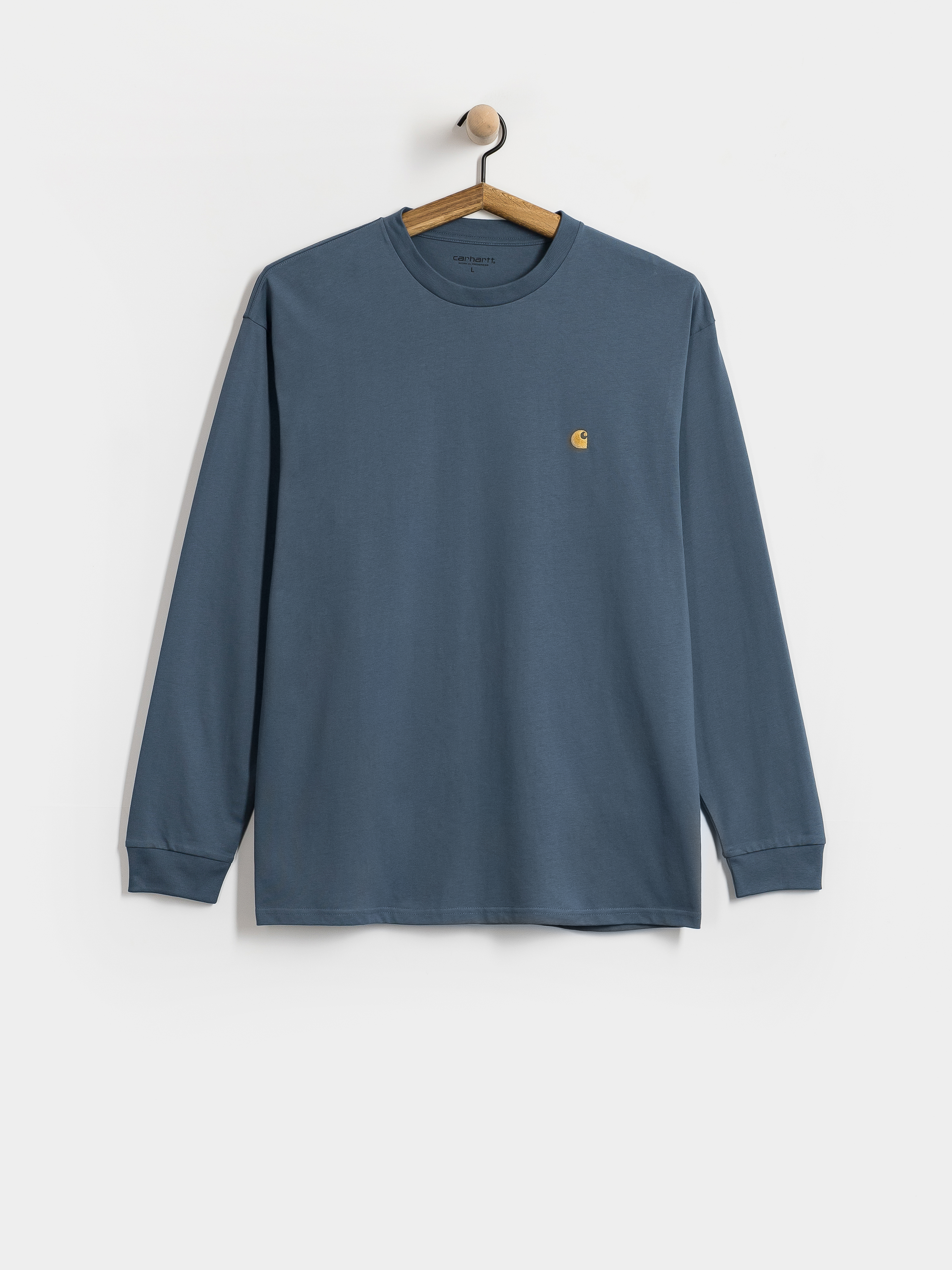 Лонгслів Carhartt WIP Chase (icesheet/gold)