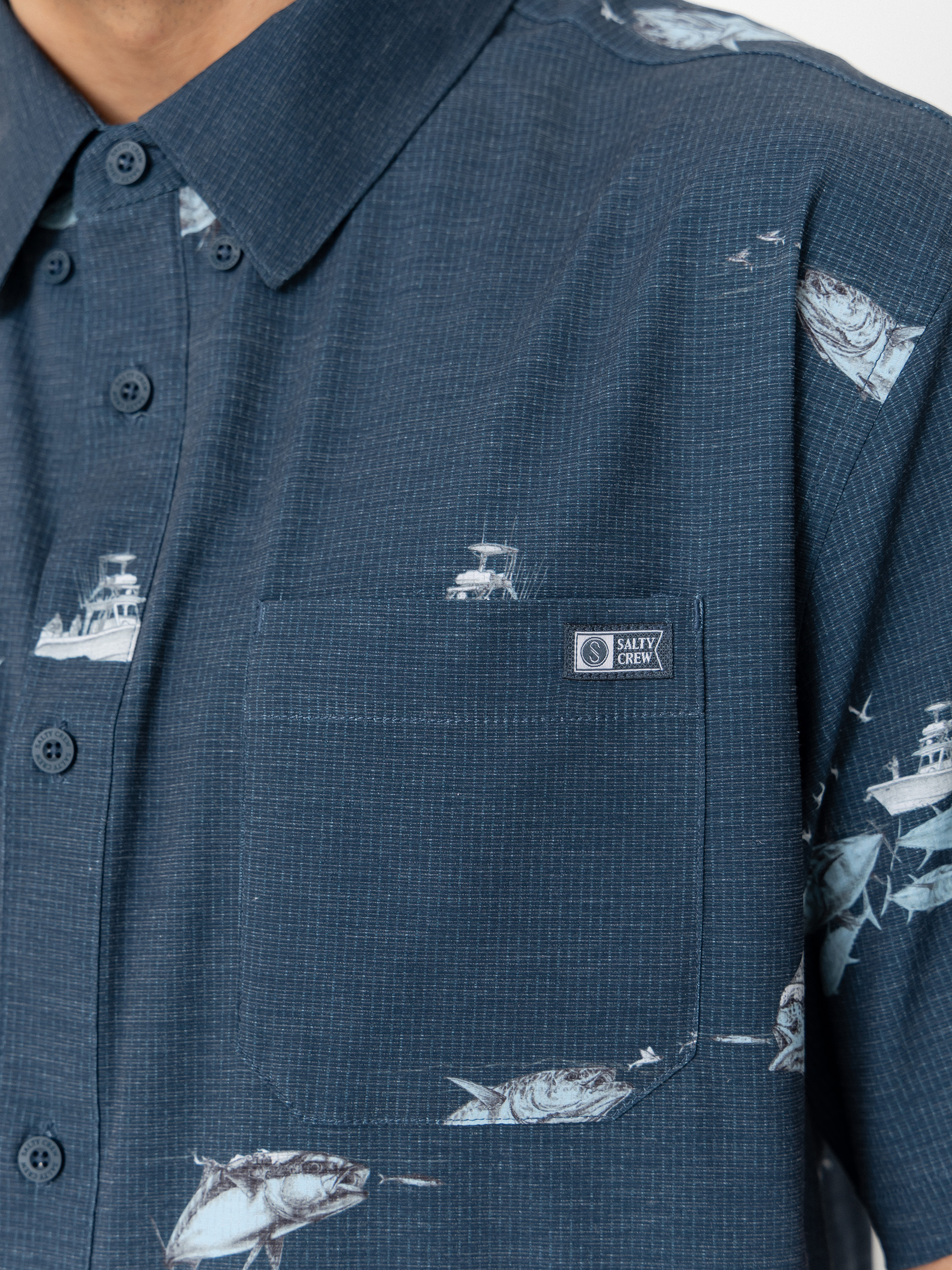Сорочка Salty Crew Breezer Perf Button Up (midnight navy)