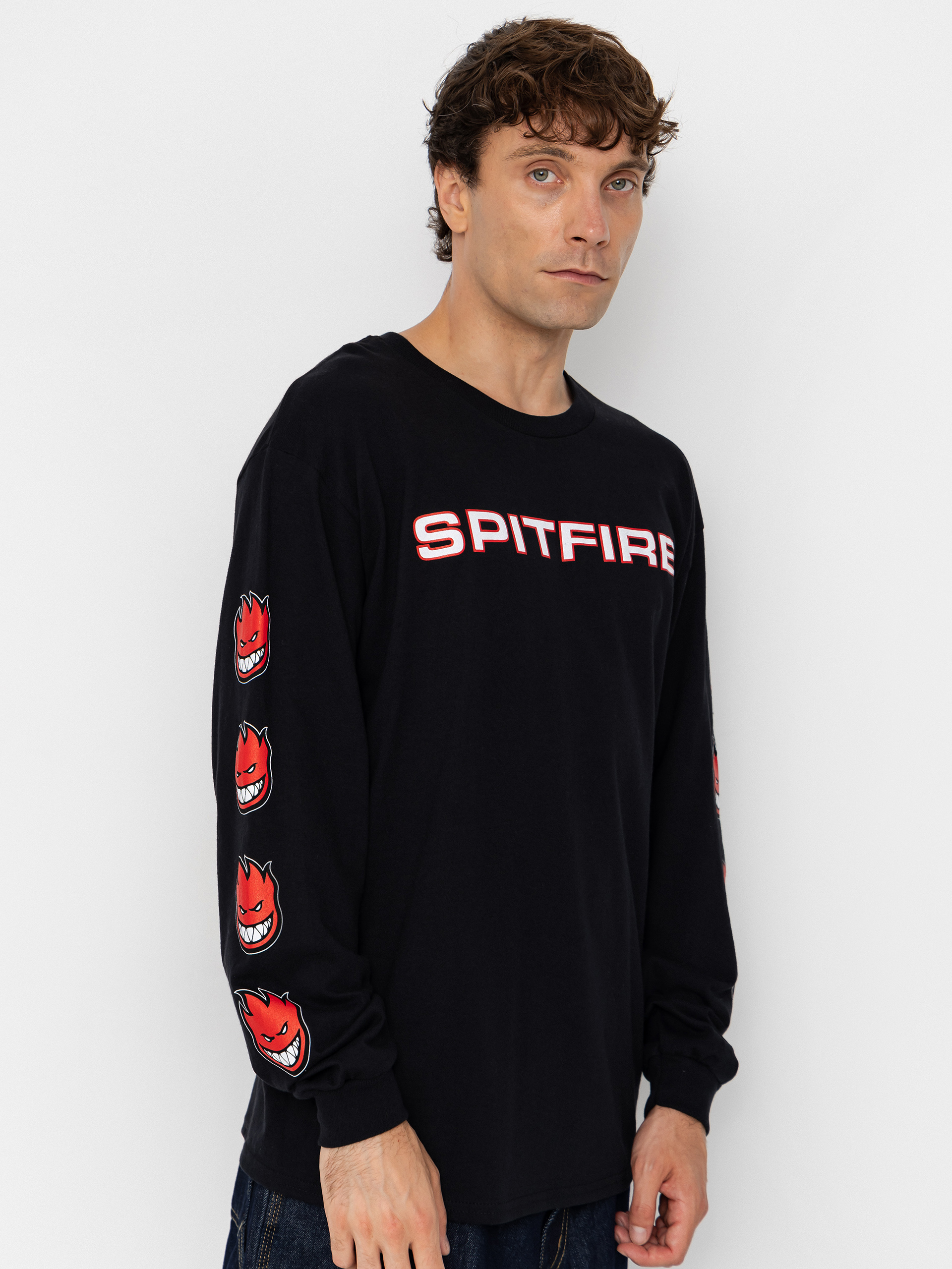 Лонгслів Spitfire Classic 87 Bighead Fill Sleeve (black w/red white black prints)