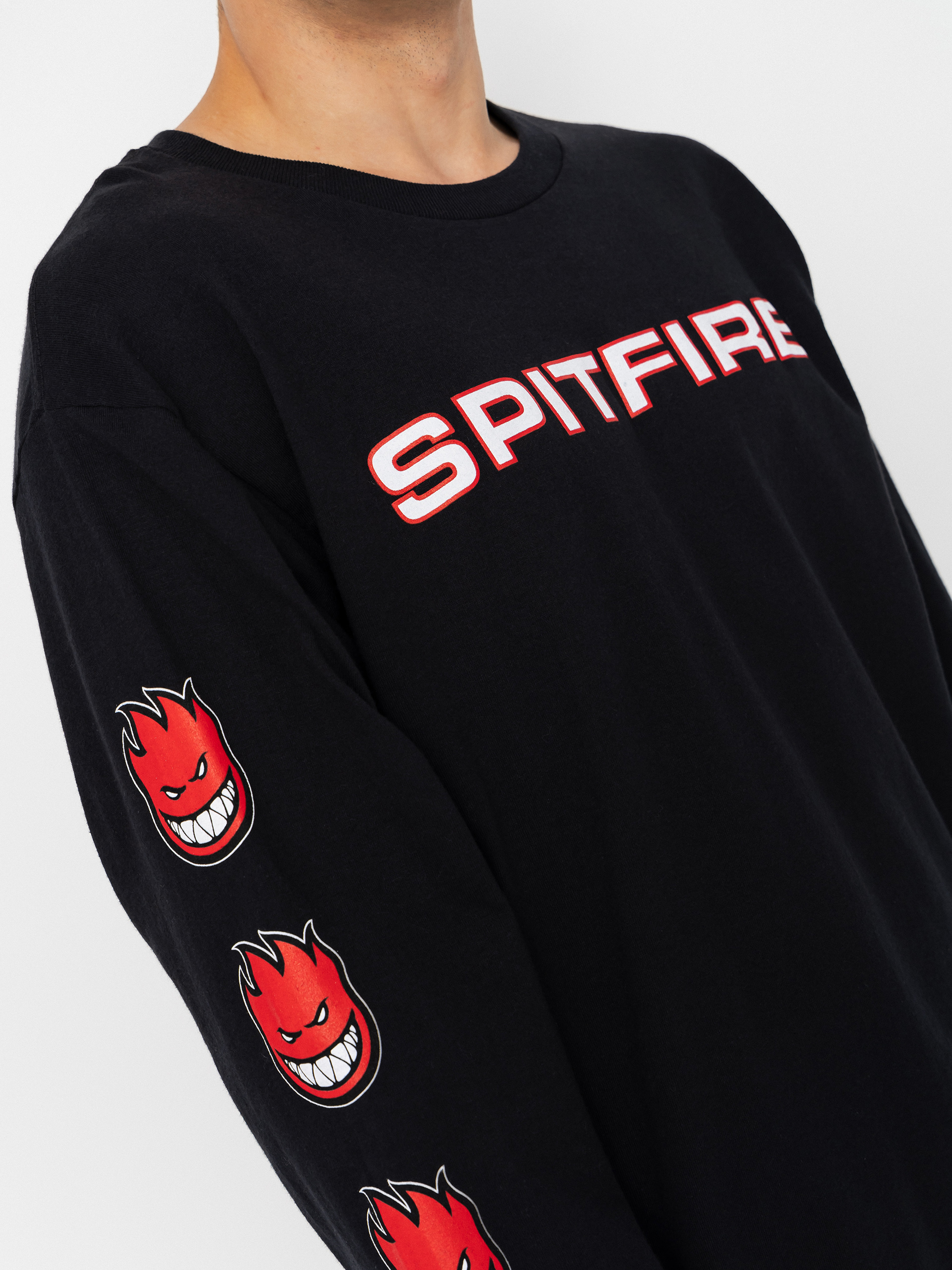 Лонгслів Spitfire Classic 87 Bighead Fill Sleeve (black w/red white black prints)