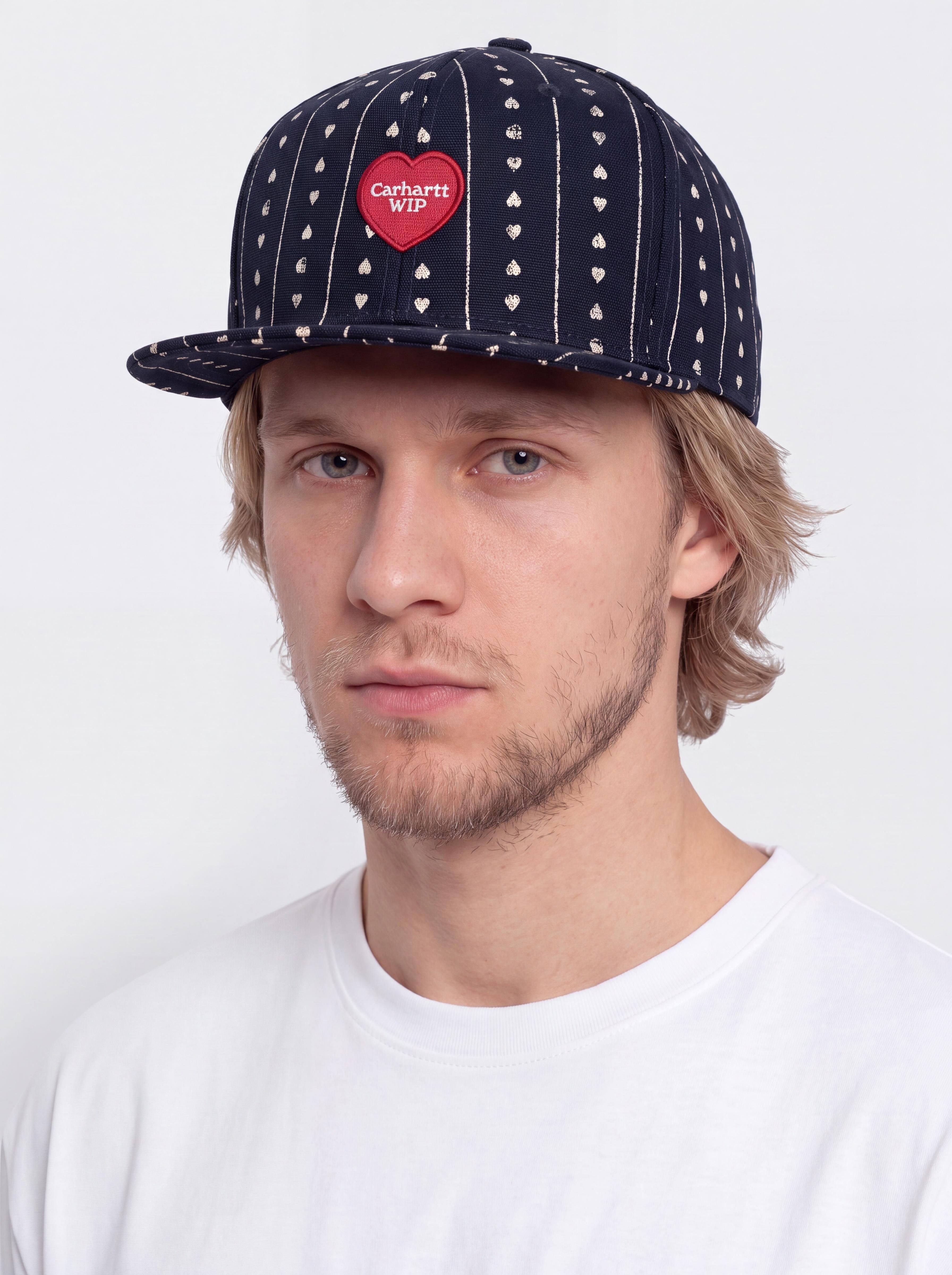 Кепка Carhartt WIP Drewe (heart c pinstripe/ink/natural/dark navy)