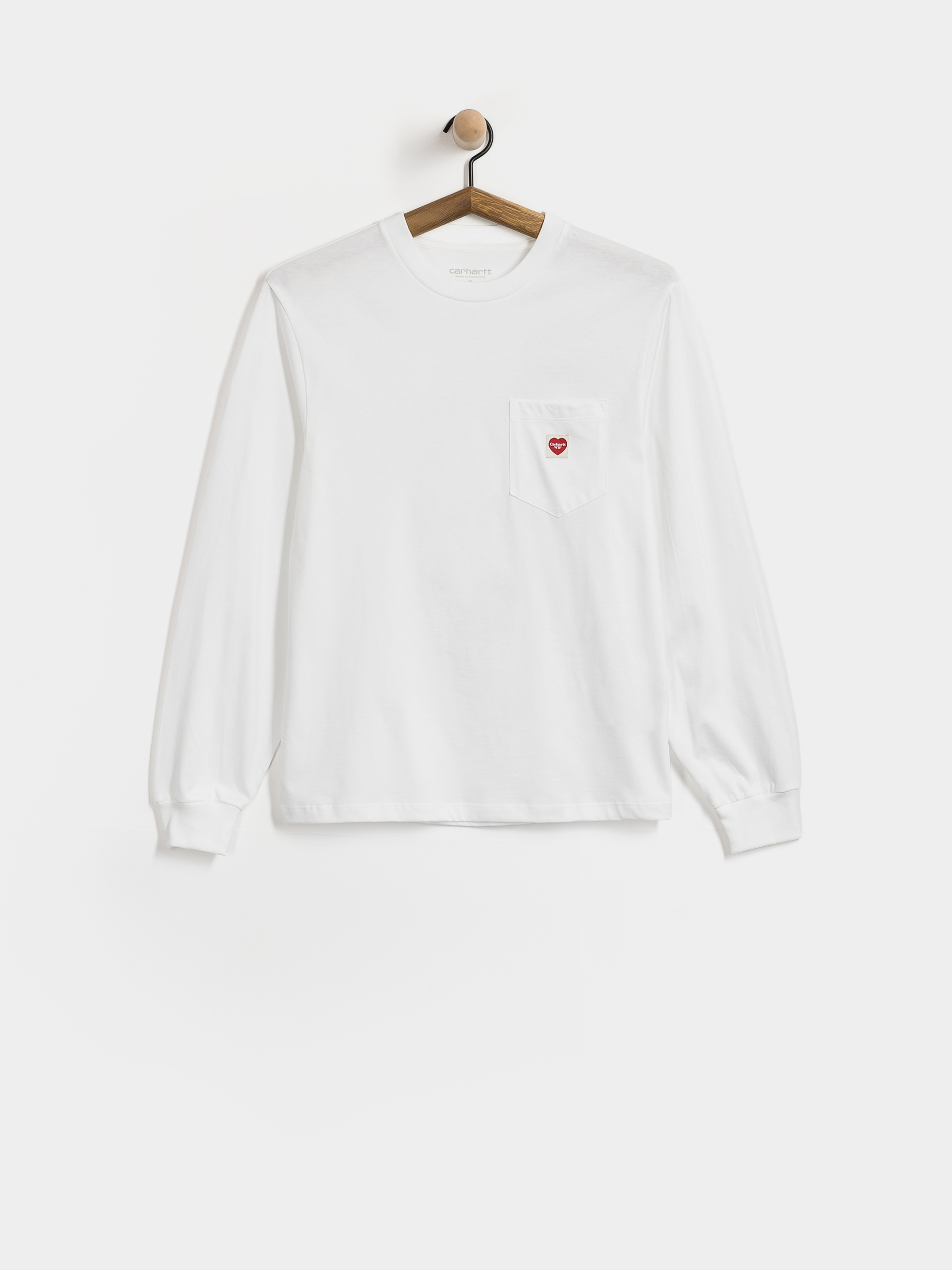 Лонгслів Carhartt WIP Pocket Small Heart Wmn (white/red)