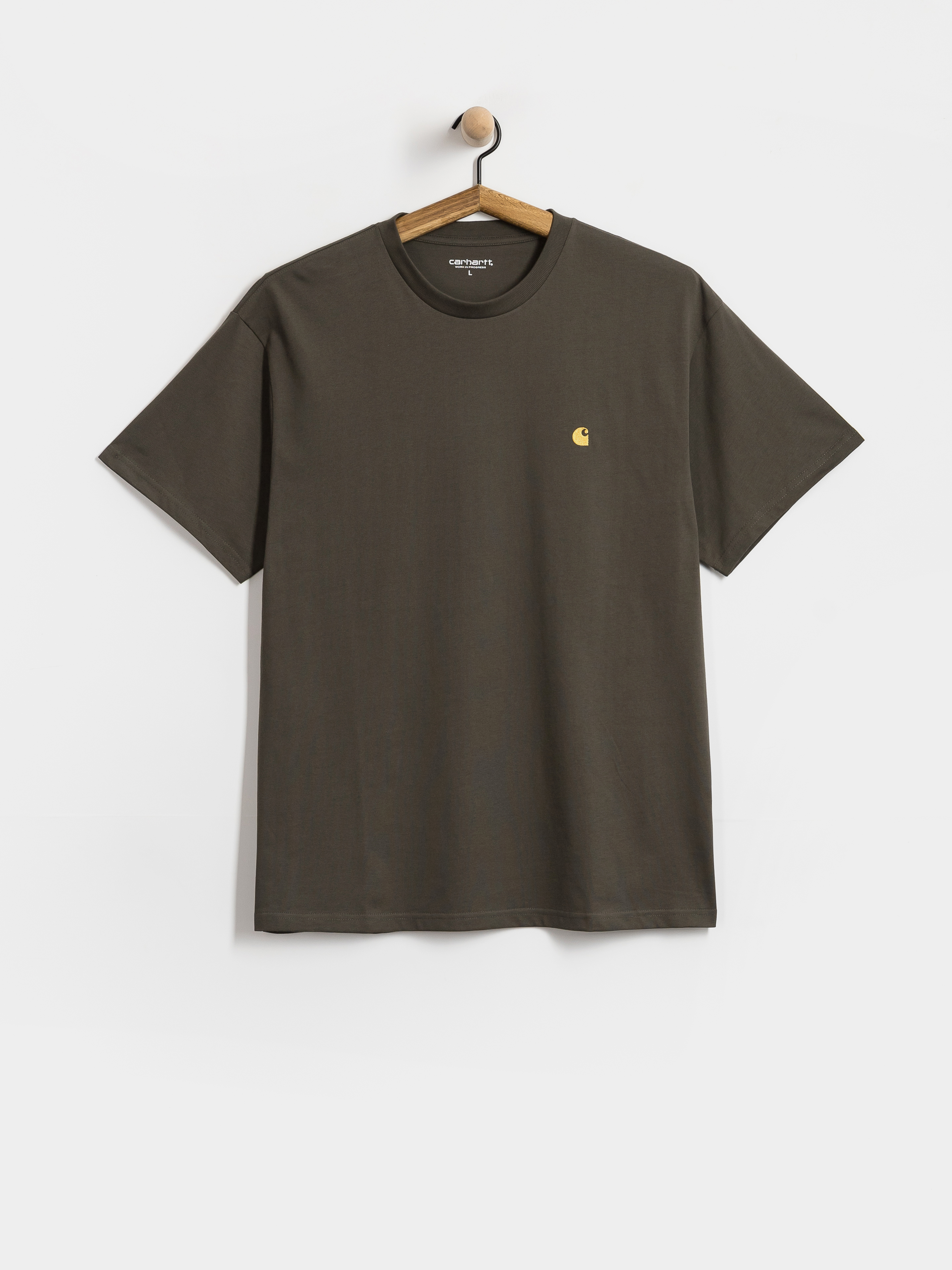 Футболка Carhartt WIP Chase (shungite/gold)