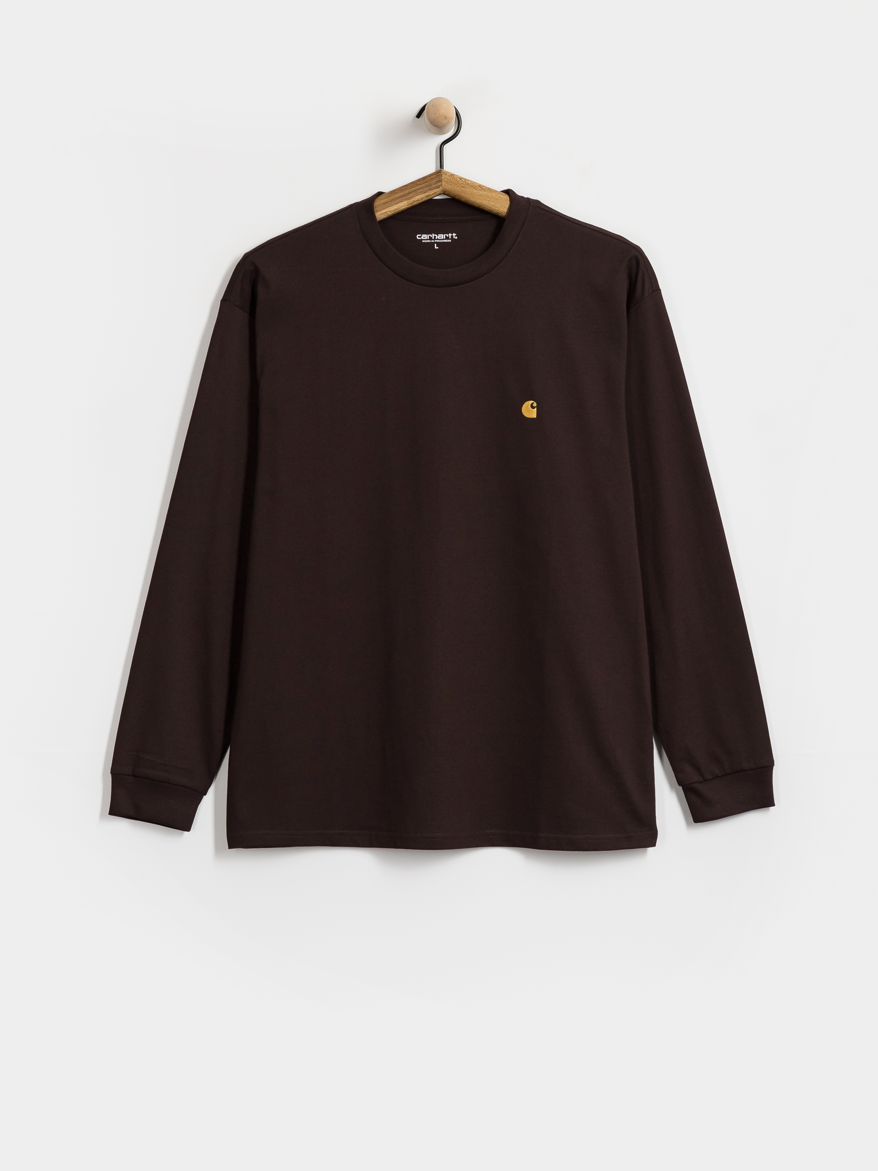 Лонгслів Carhartt WIP Chase (palisander/gold)