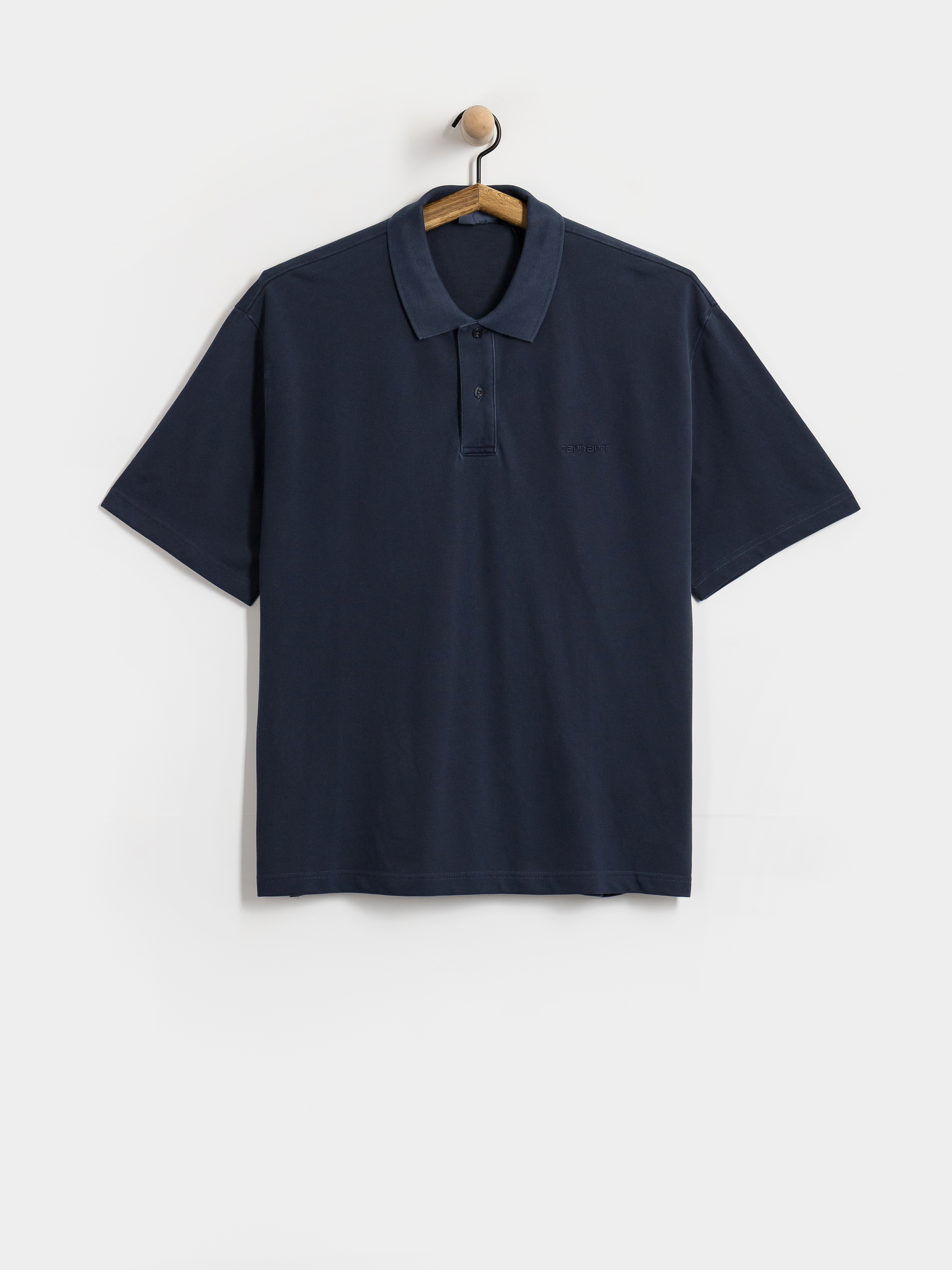 Футболка Carhartt WIP Wayne Polo (dark navy/garment dyed)