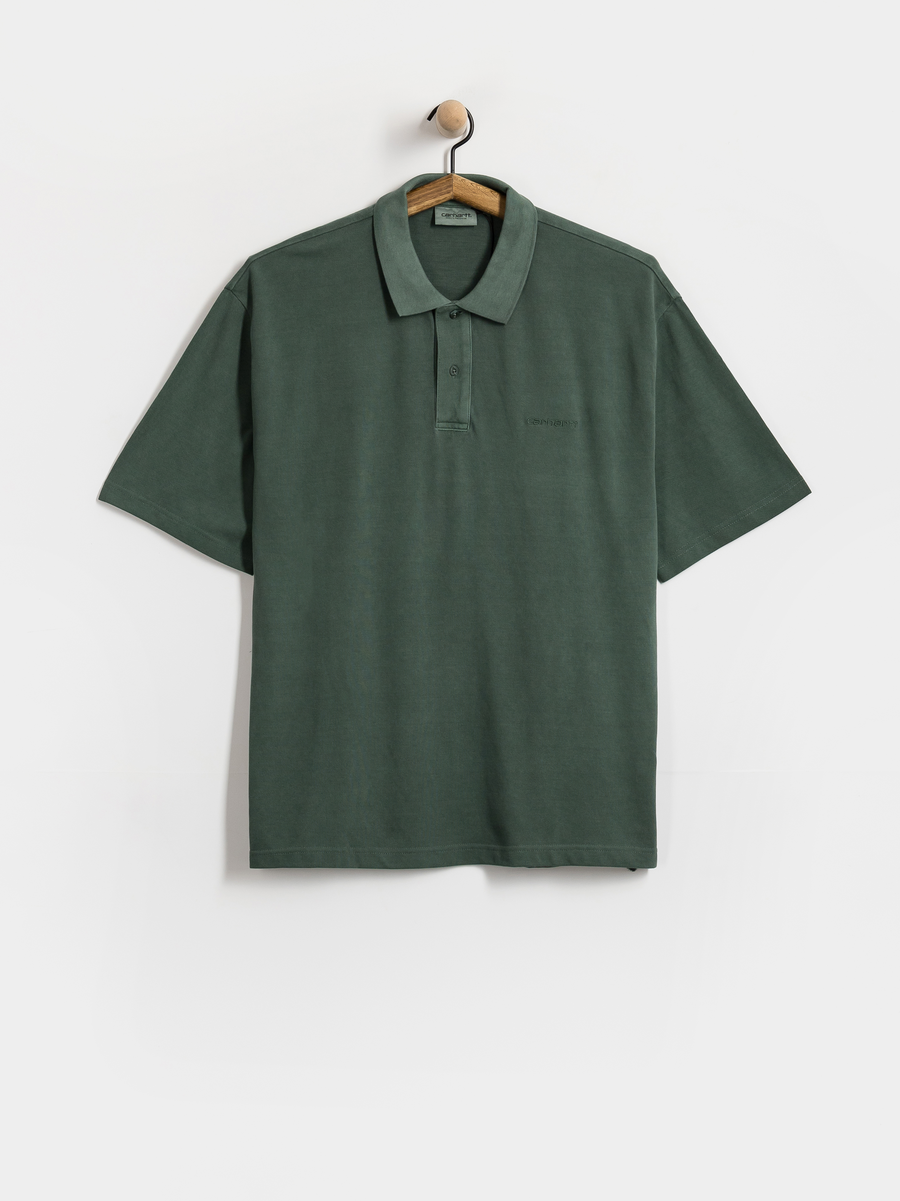 Футболка Carhartt WIP Wayne Polo (dark scarab/garment dyed)