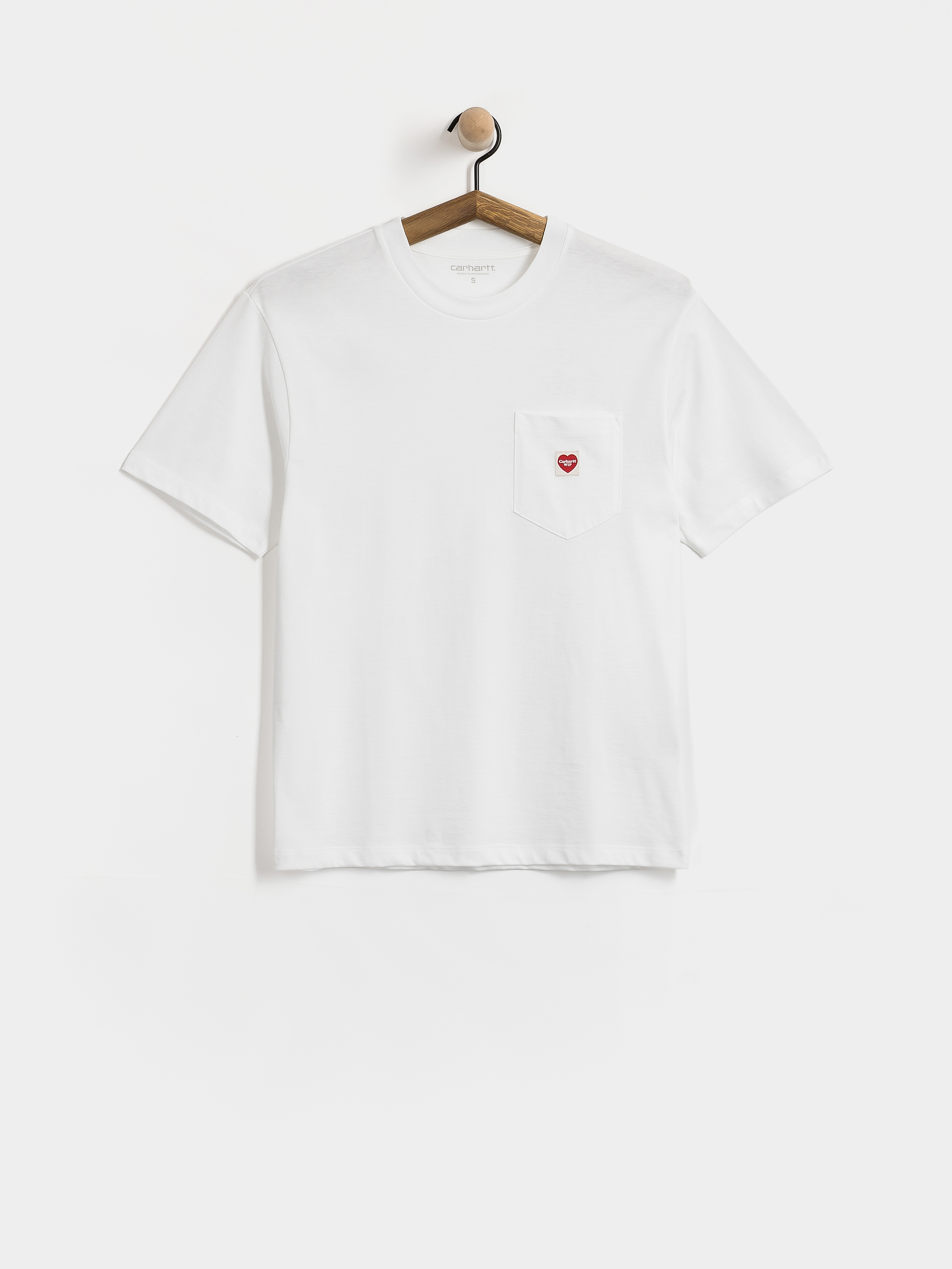 Футболка Carhartt WIP Pocket Small Heart Wmn (white/red)
