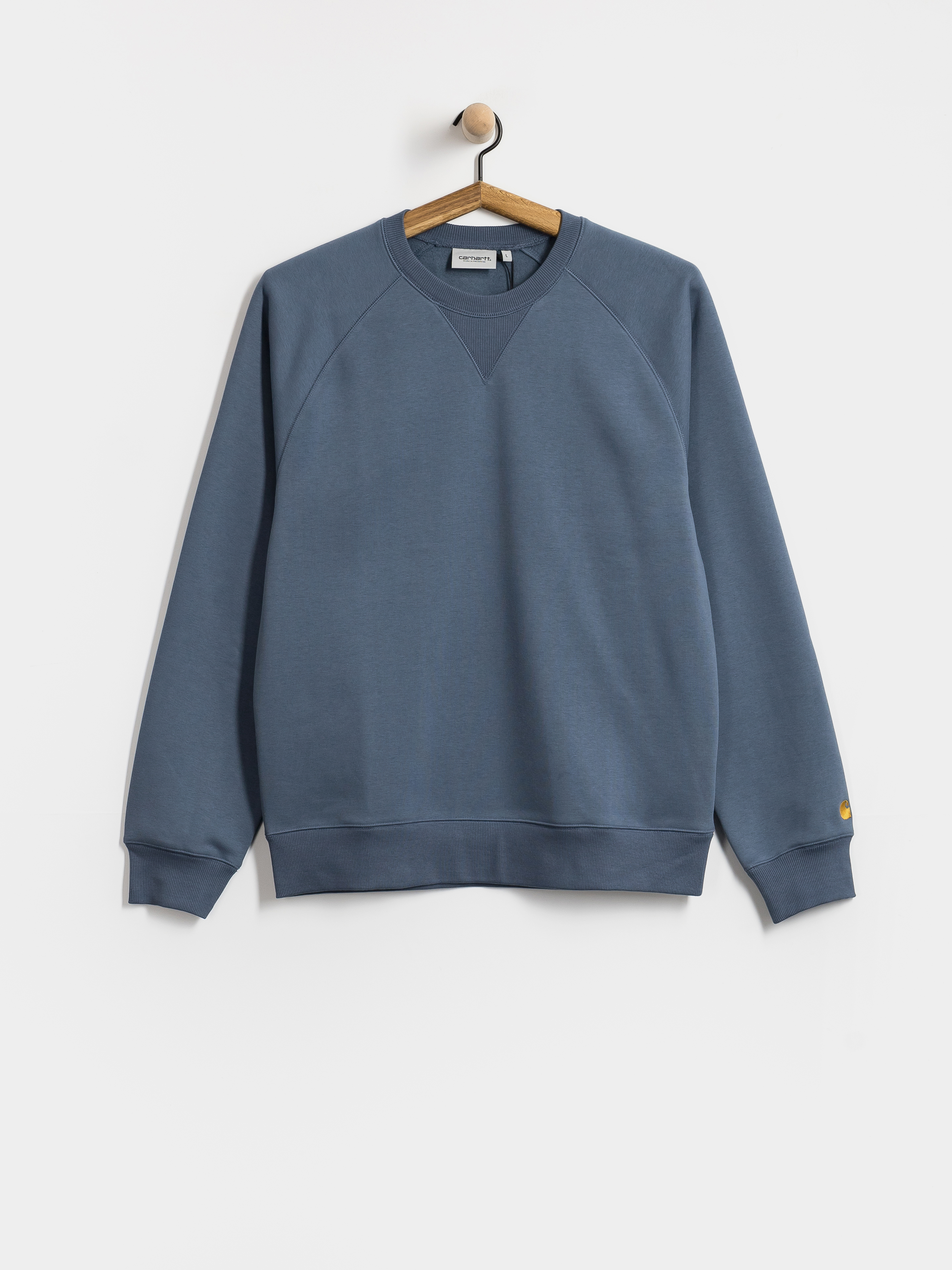 Світшот Carhartt WIP Chase (icesheet/gold)