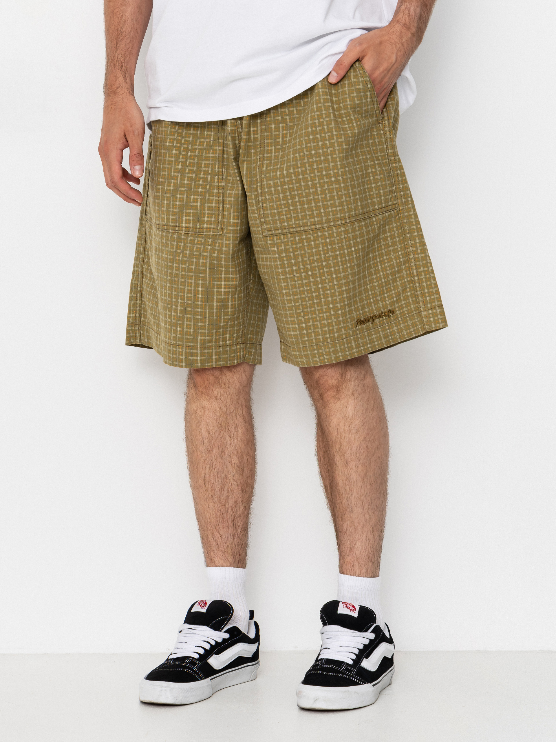 Шорти Polar Skate Hike Cotton (olive check)