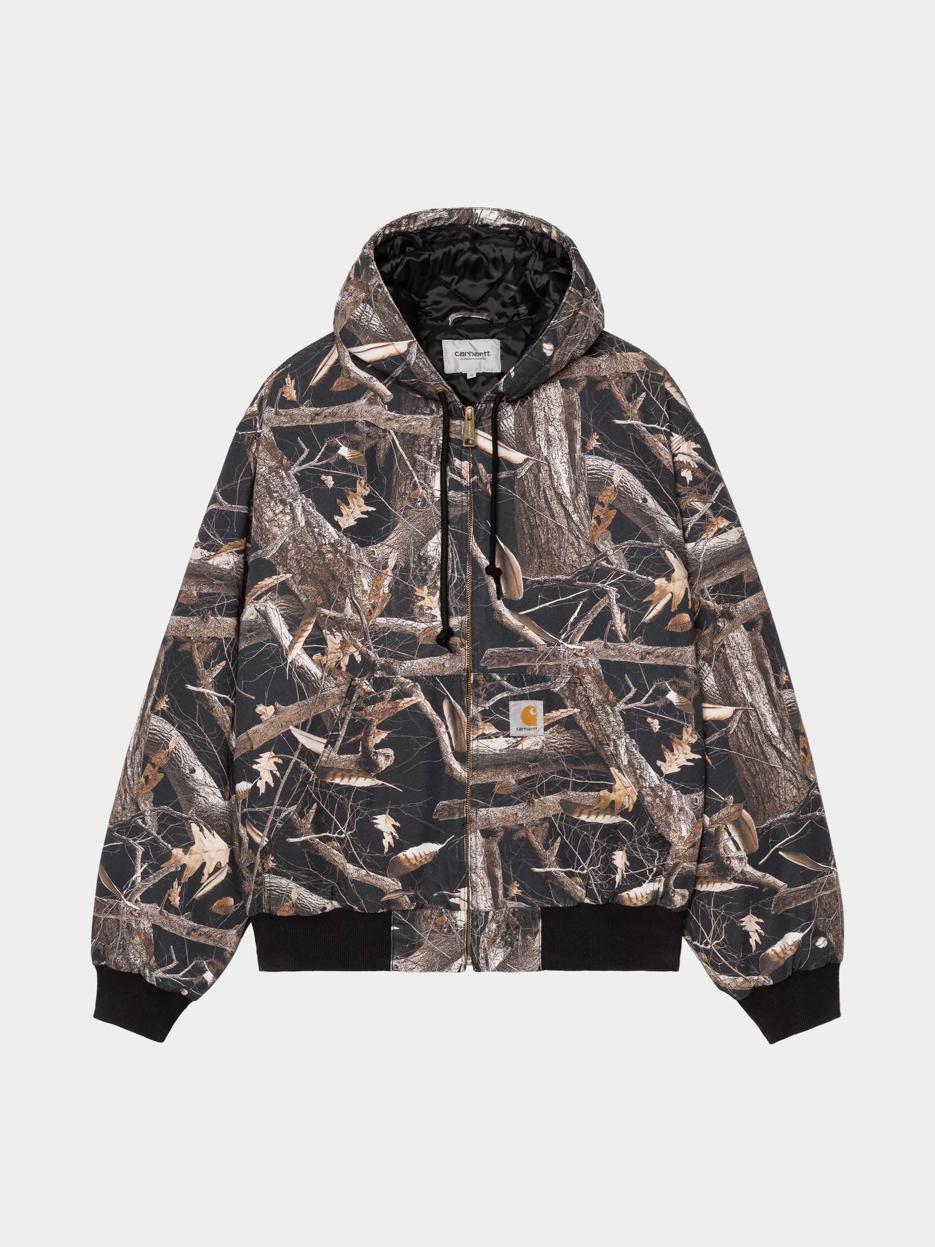 Куртка Carhartt WIP OG Active (camo feather tree black/heavy stone wash)