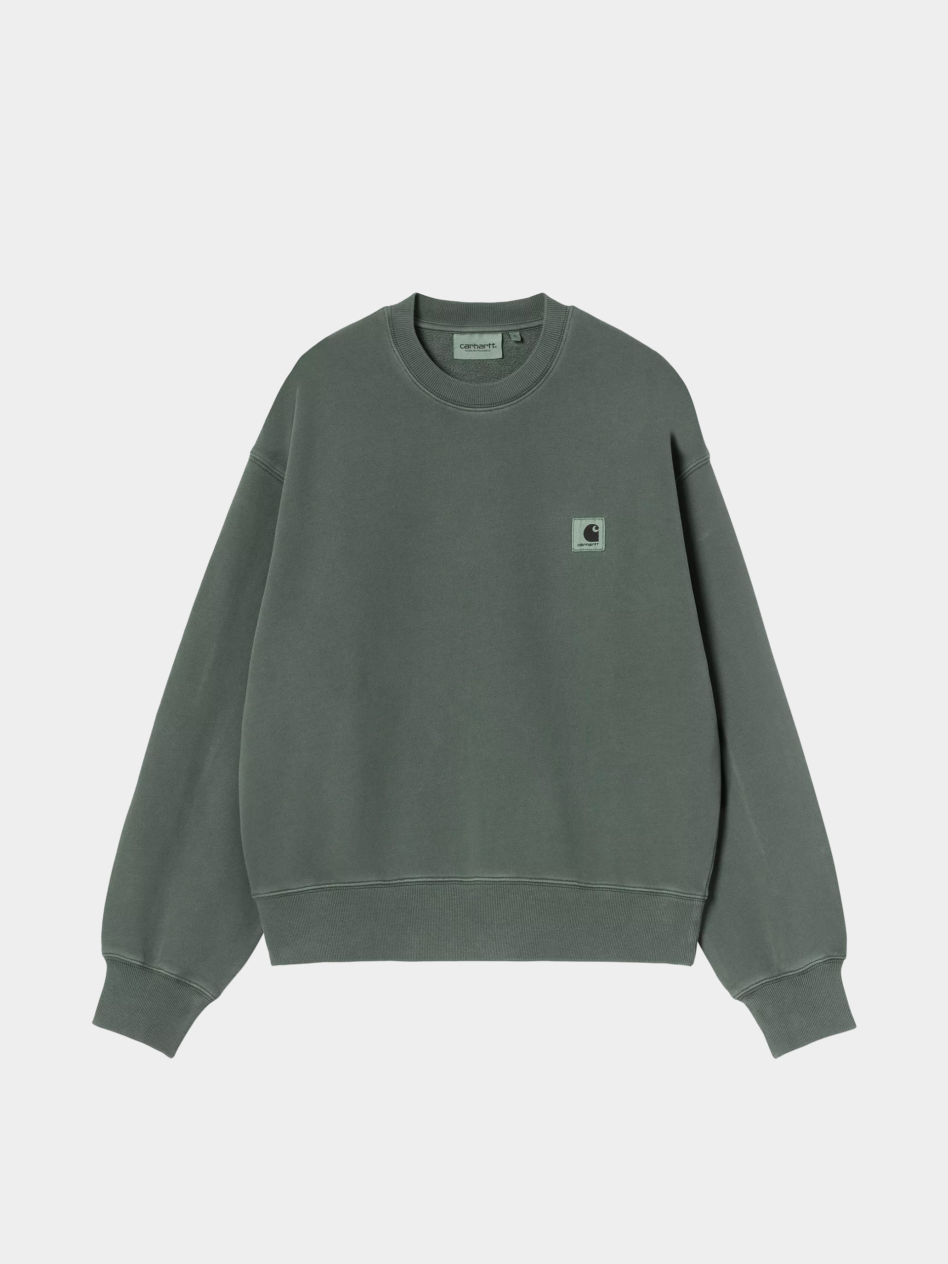 Світшот Carhartt WIP Nelson Wmn (dark scarab/garment dyed)