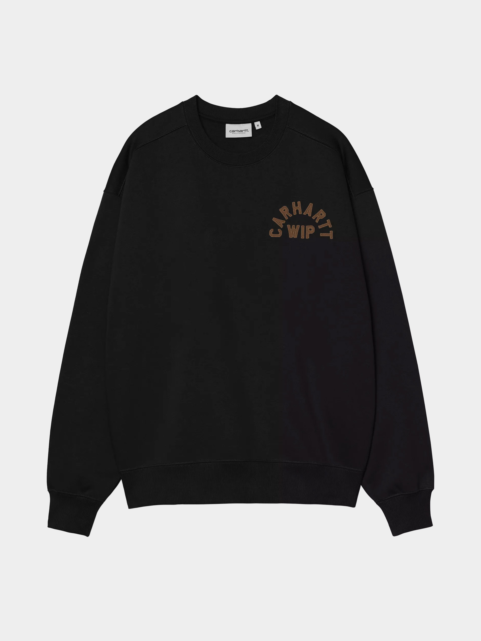 Світшот Carhartt WIP Arch Script (black/hamilton brown/stone washed)
