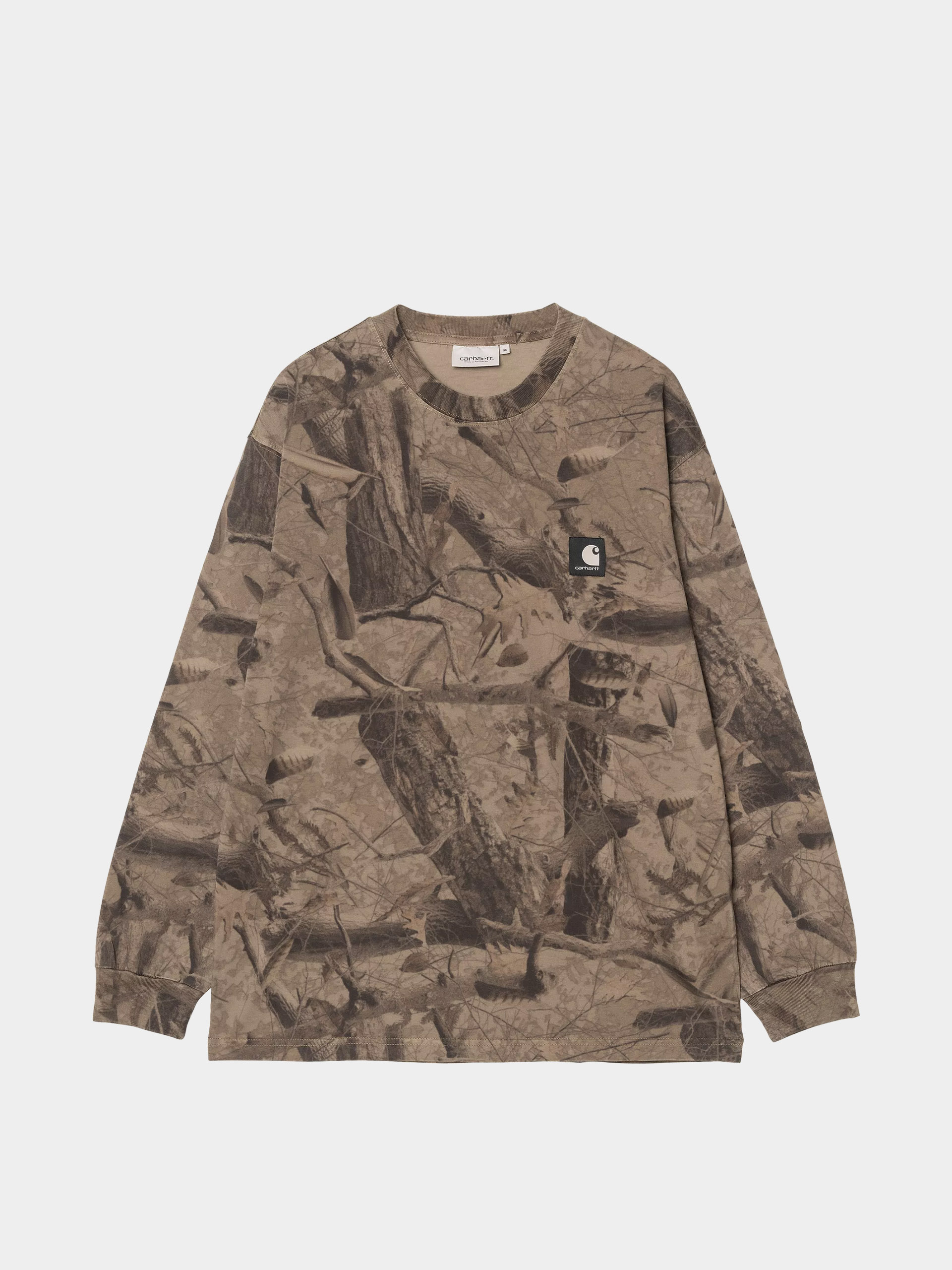 Лонгслів Carhartt WIP Feather Tree (camo feather tree khaki/shungite/garment dyed)