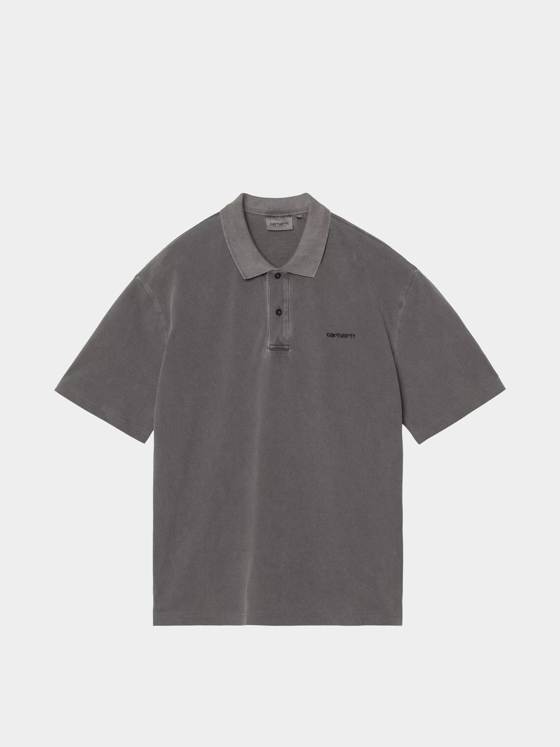 Футболка Carhartt WIP Wayne Polo (black/garment dyed)
