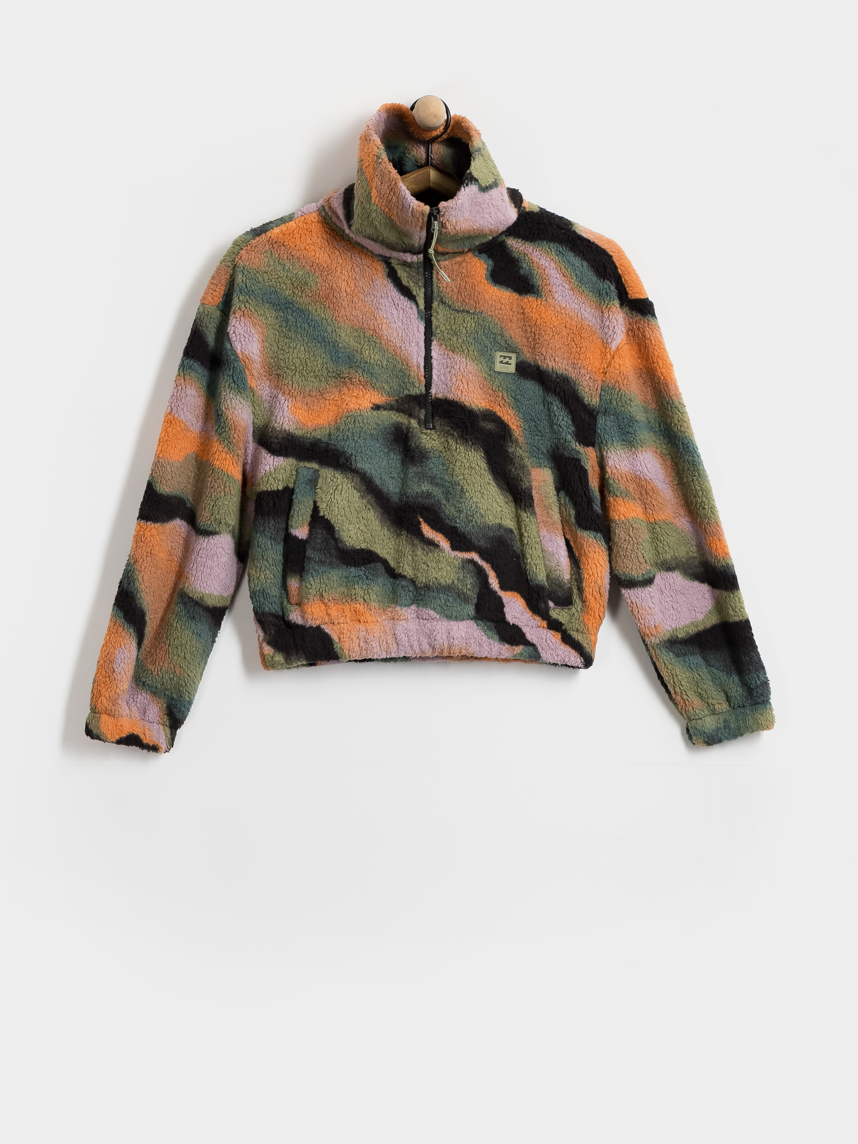 Жіночий Флісовий светр Billabong Barra Half Zip (black pebble)