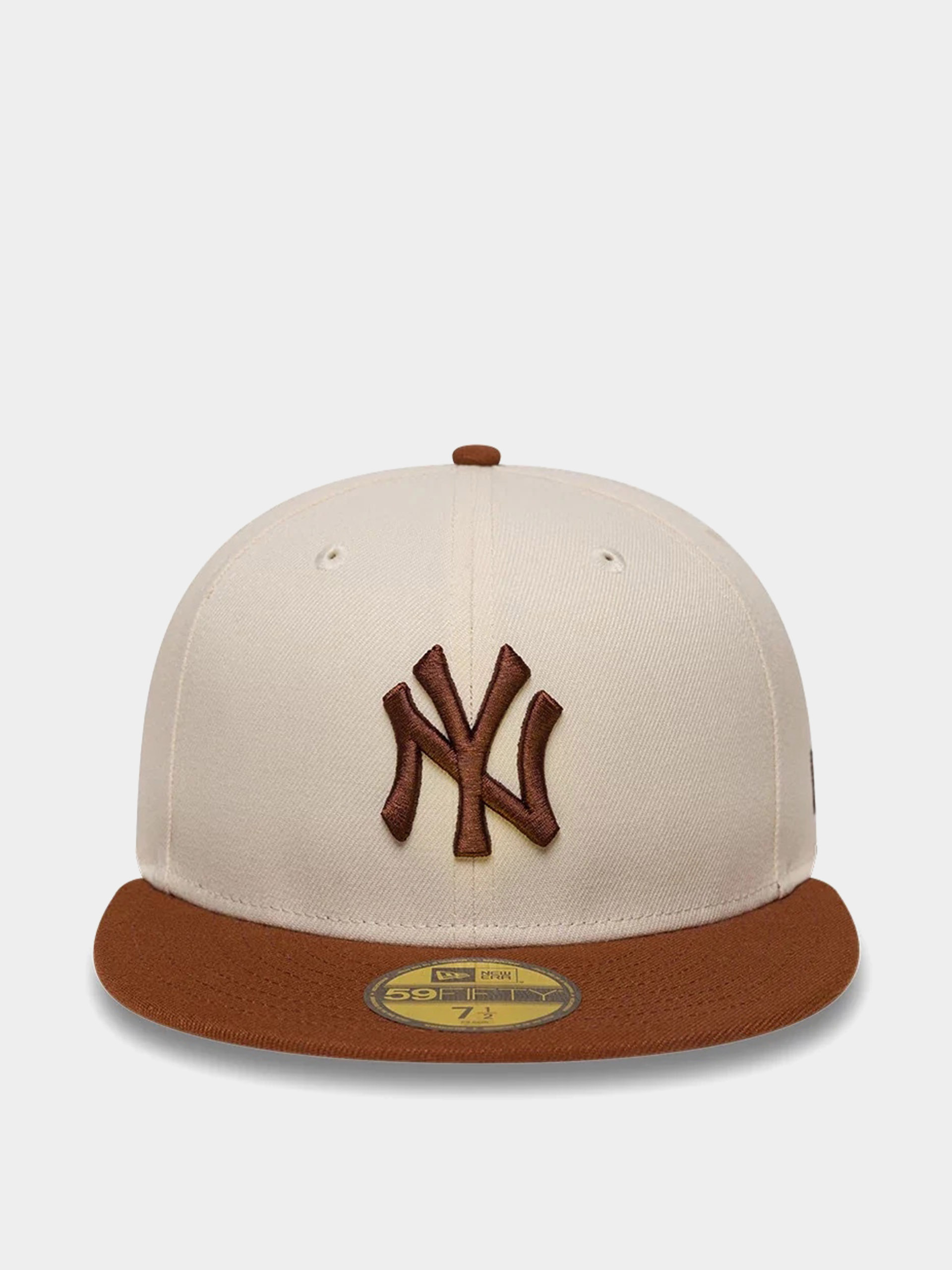 Кепка New Era Colour Block League Essential 59Fifty New York Yankees (light cream/brown)