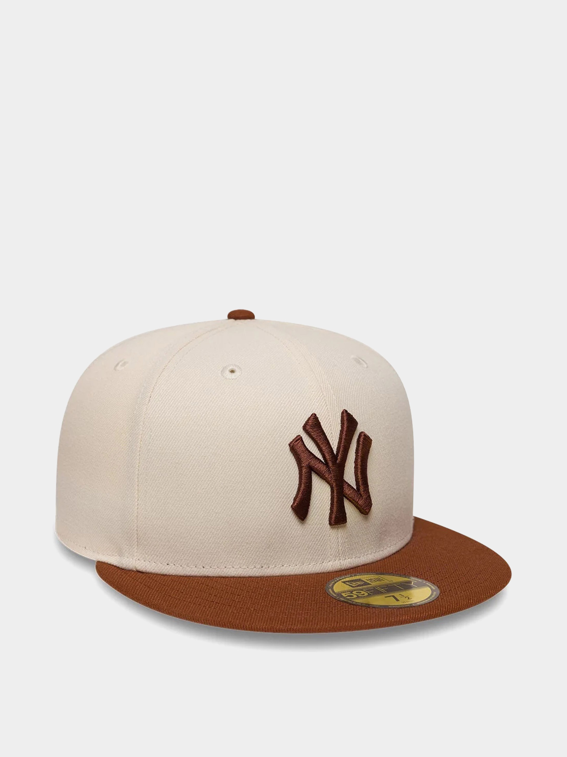 Кепка New Era Colour Block League Essential 59Fifty New York Yankees (light cream/brown)