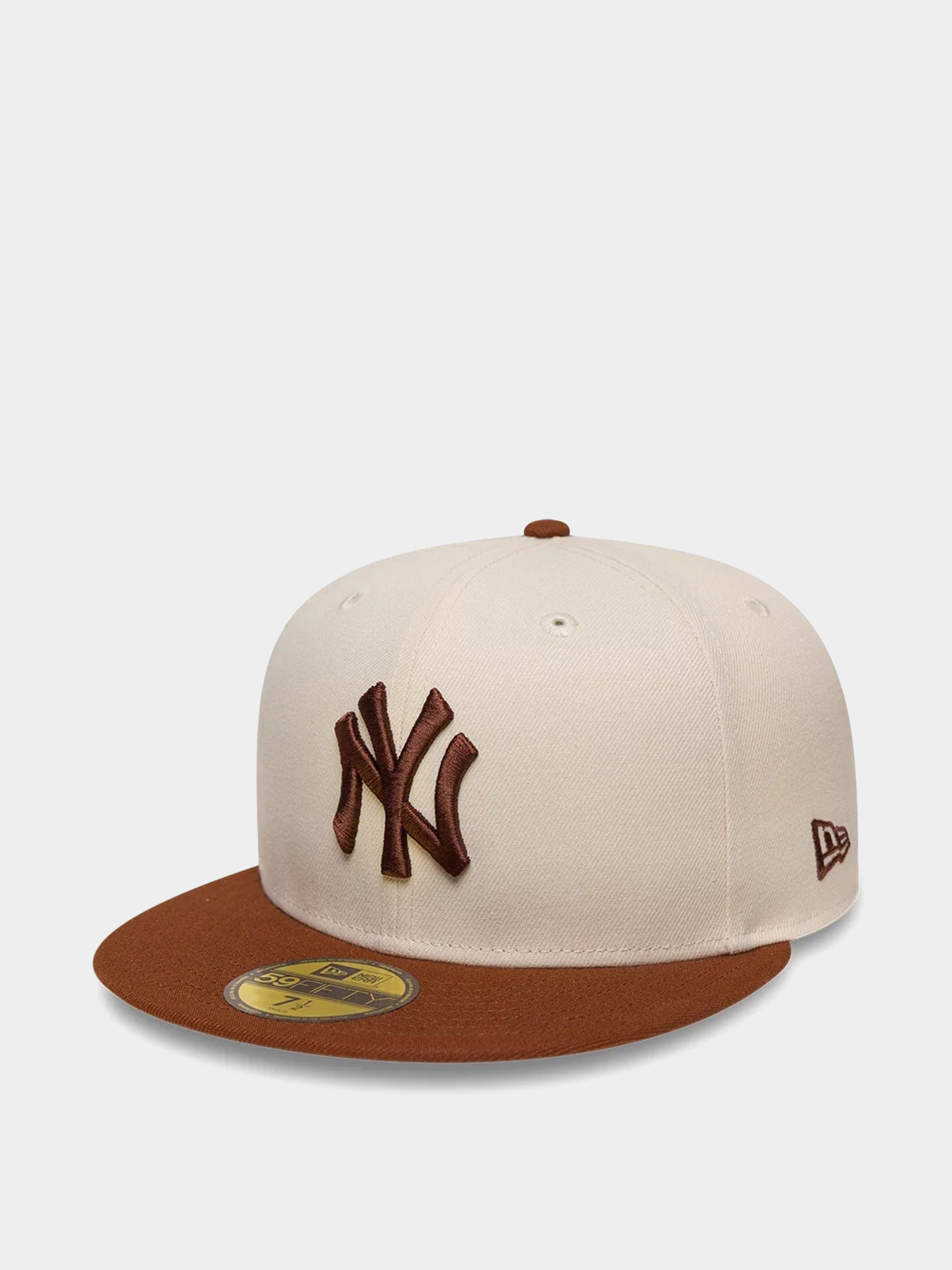 Кепка New Era Colour Block League Essential 59Fifty New York Yankees (light cream/brown)