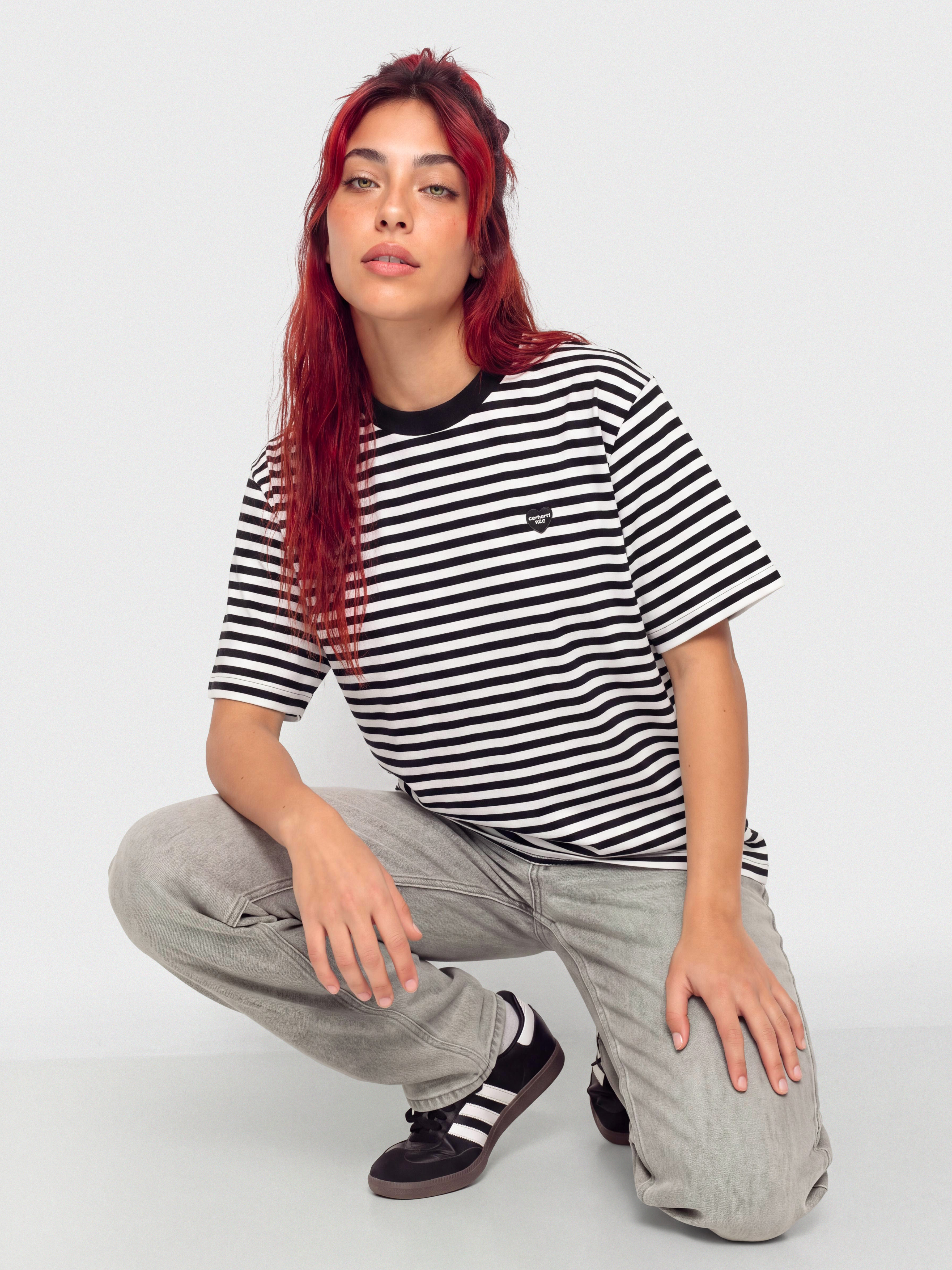 Футболка Carhartt WIP Essy Wmn (essy stripe black/wax)