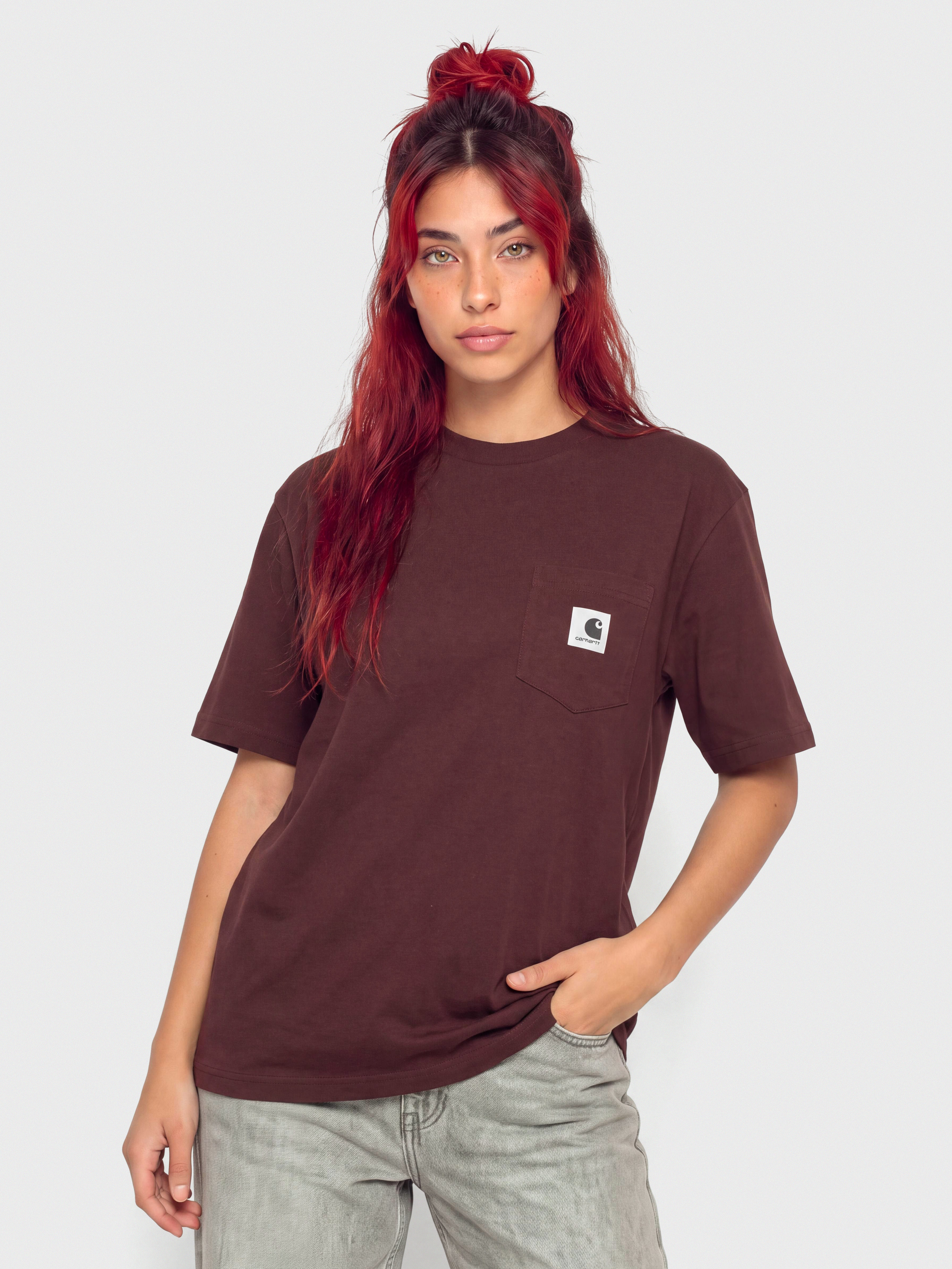 Футболка Carhartt WIP Pocket Wmn (amarone)
