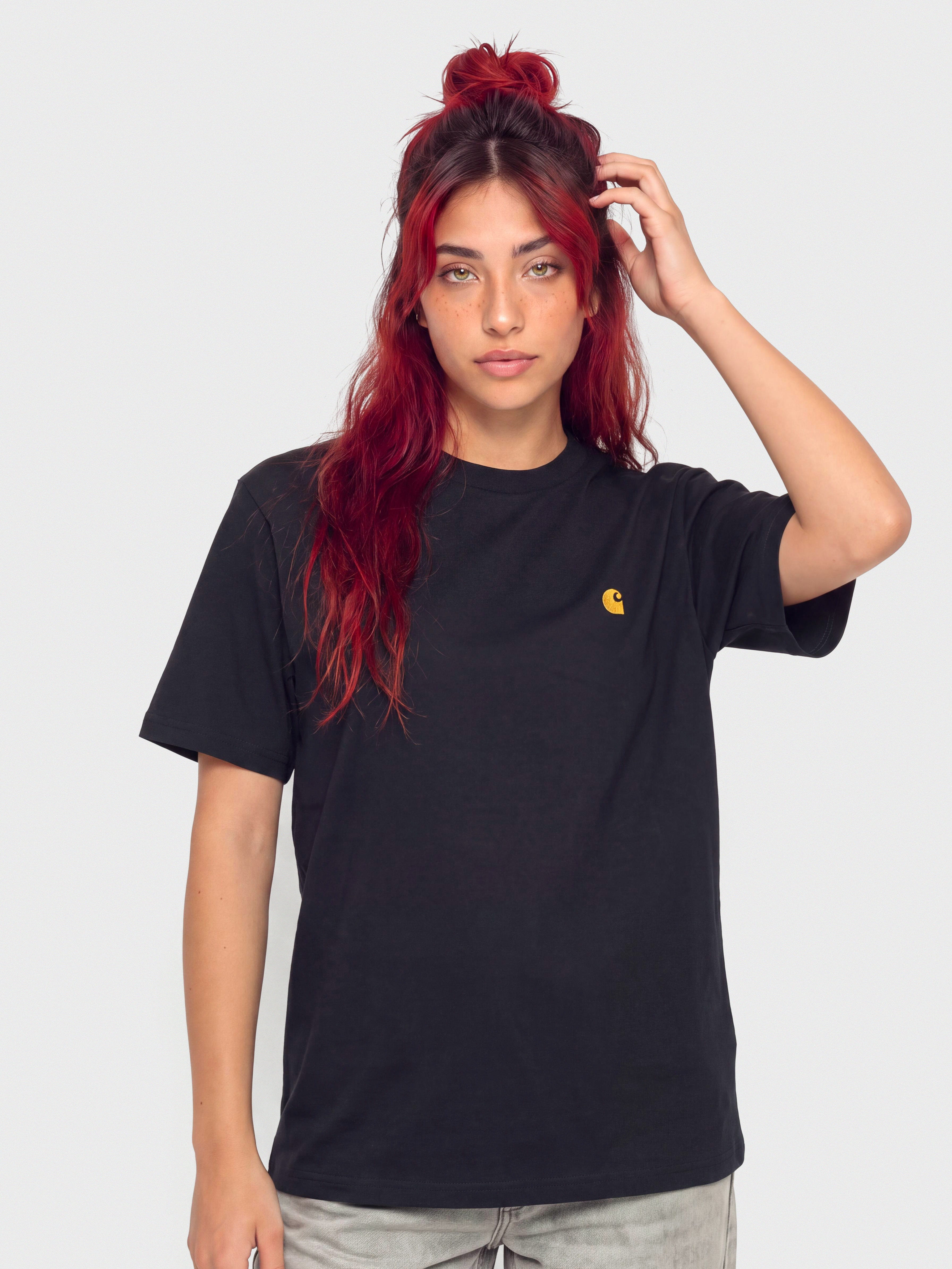 Футболка Carhartt WIP Chase Wmn (dark navy/gold)