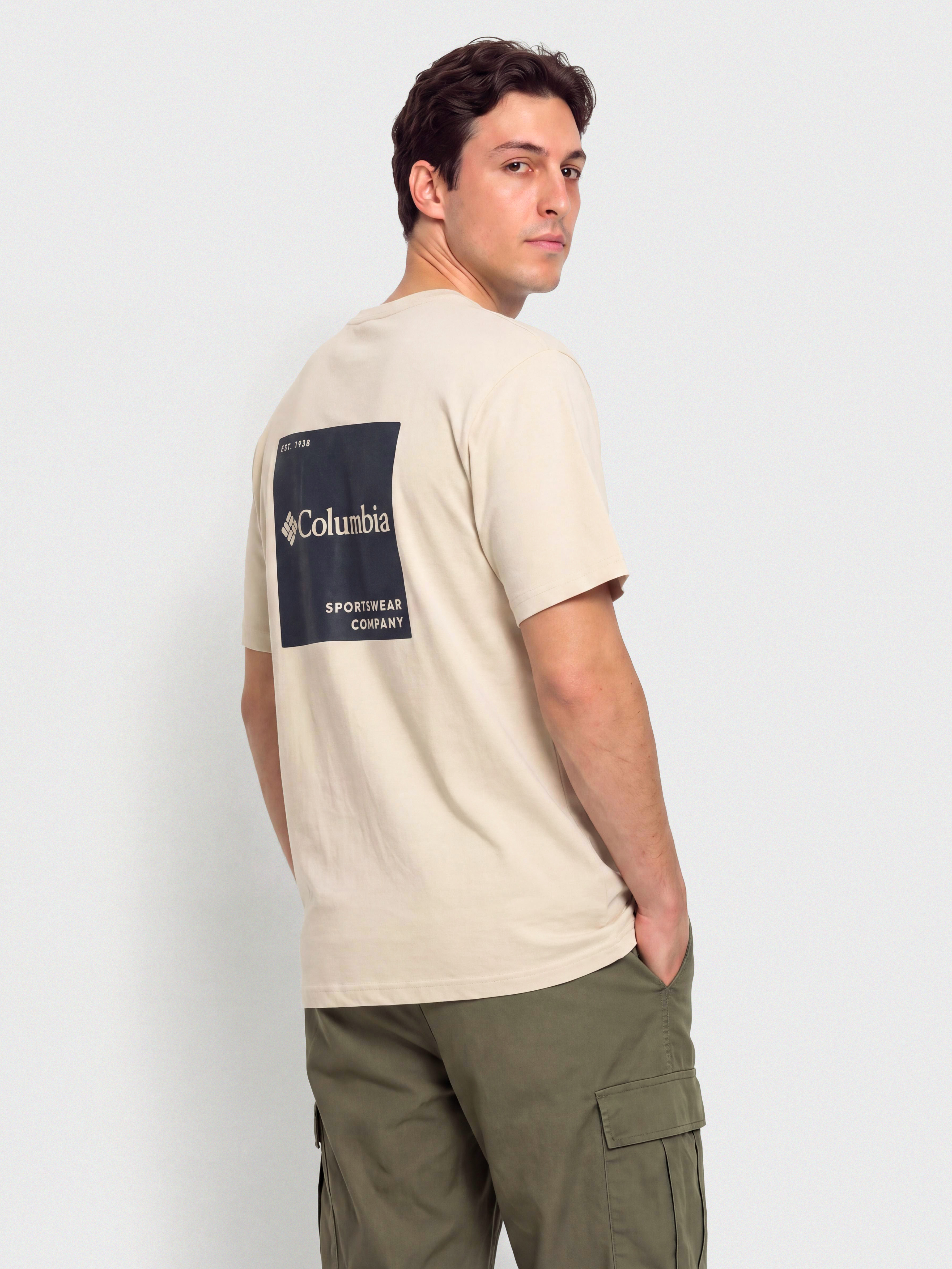 Футболка Columbia CSC Logo Back (dark stone/boxy brand)