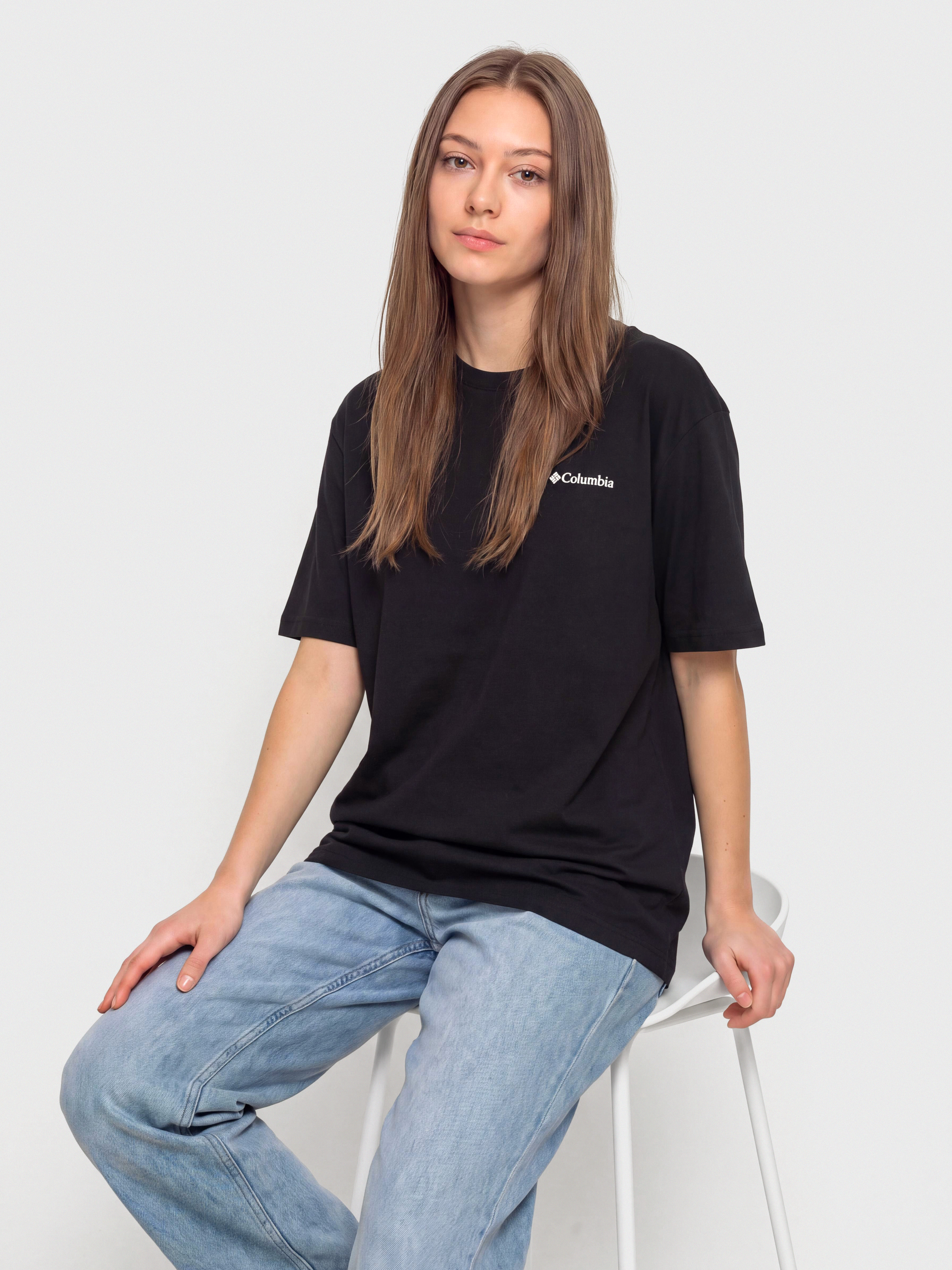 Футболка Columbia Rolling Bend Graphic Oversized Wmn (black/floral groove)