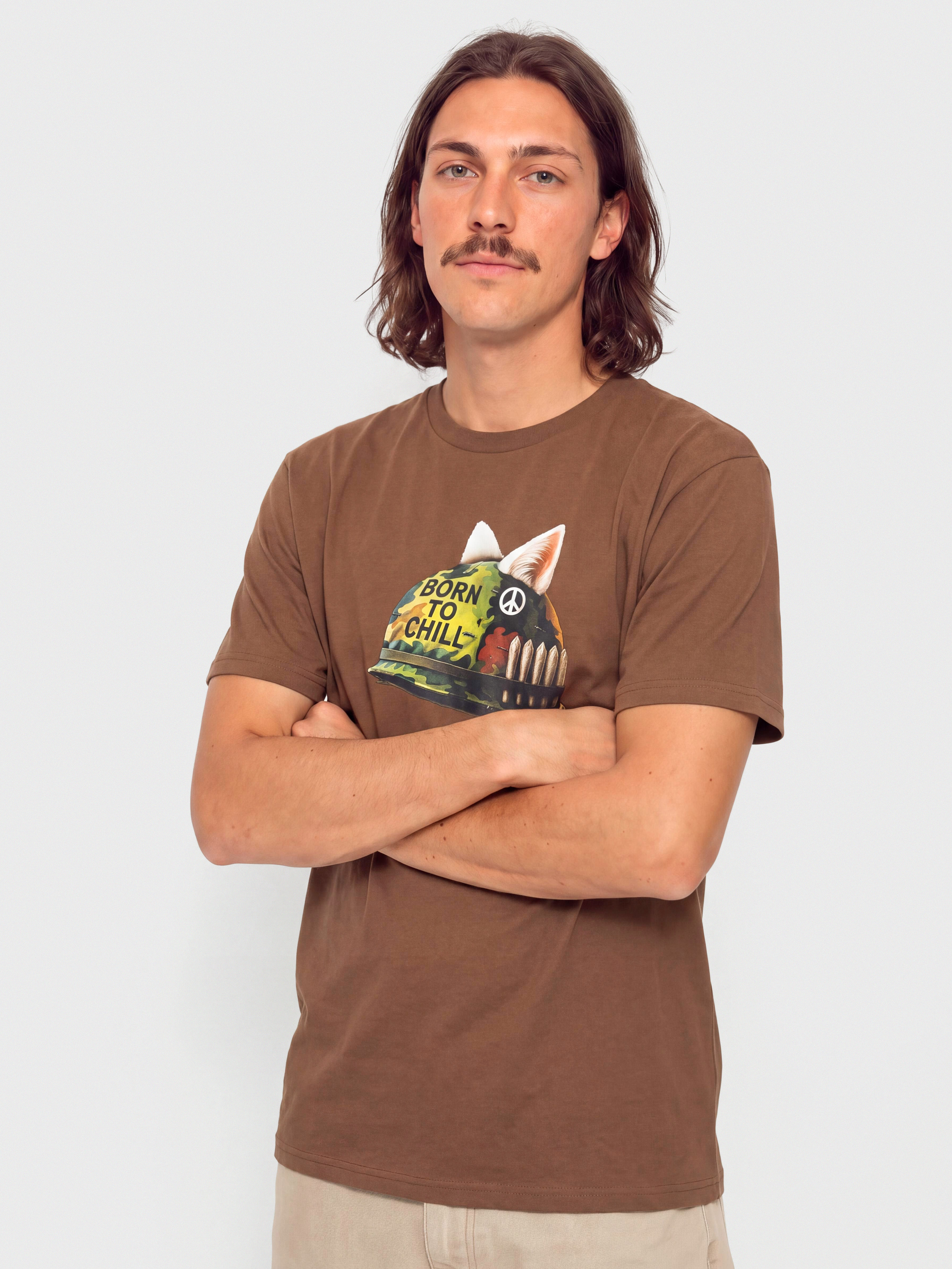 Футболка RipNDip Born To Chill (brown wash)