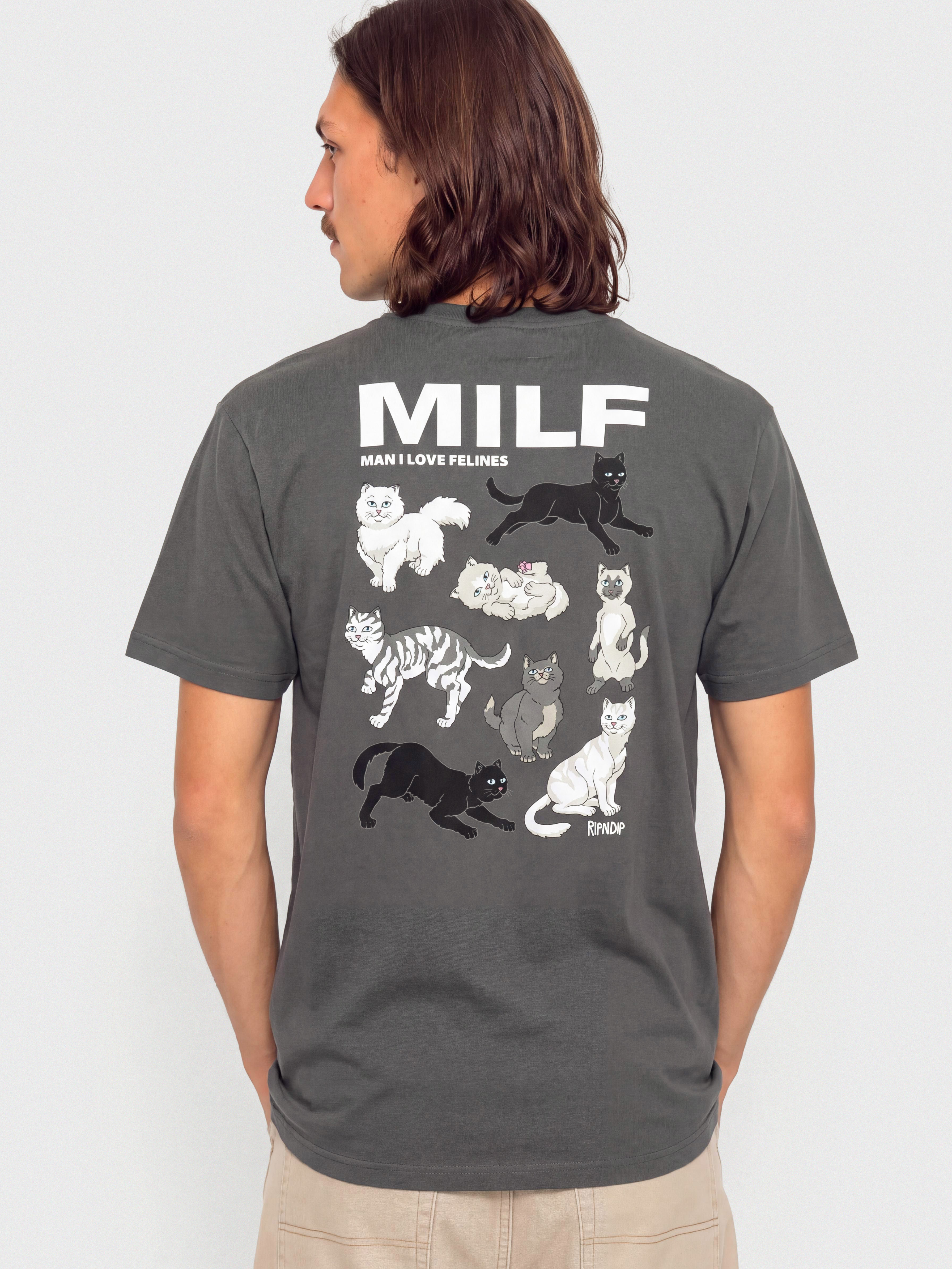 Футболка RipNDip Man I Love Felines (charcoal)